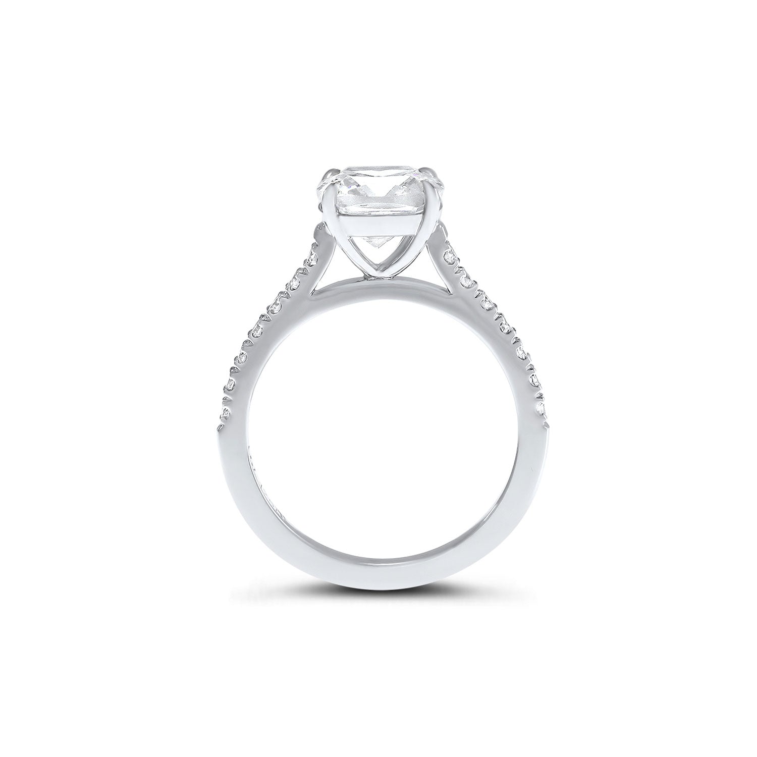 Cushion Cut Diamond Solitaire Engagement Ring