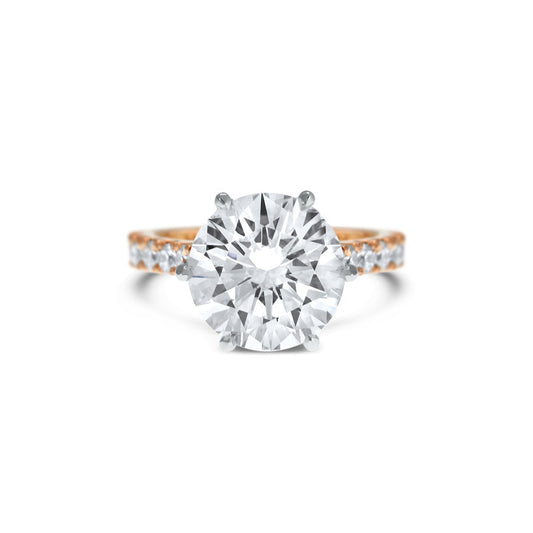 round brilliant cut diamond solitaire engagement ring