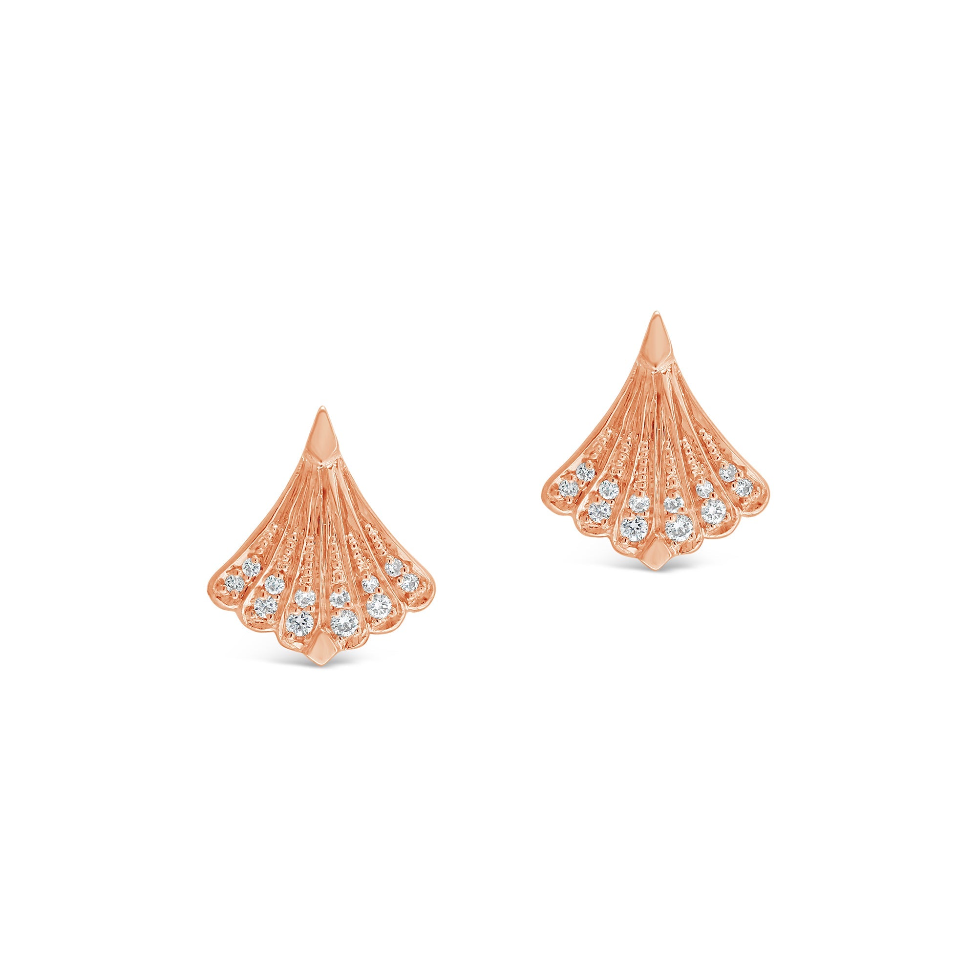 Rose Gold and Diamond Stud Earrings