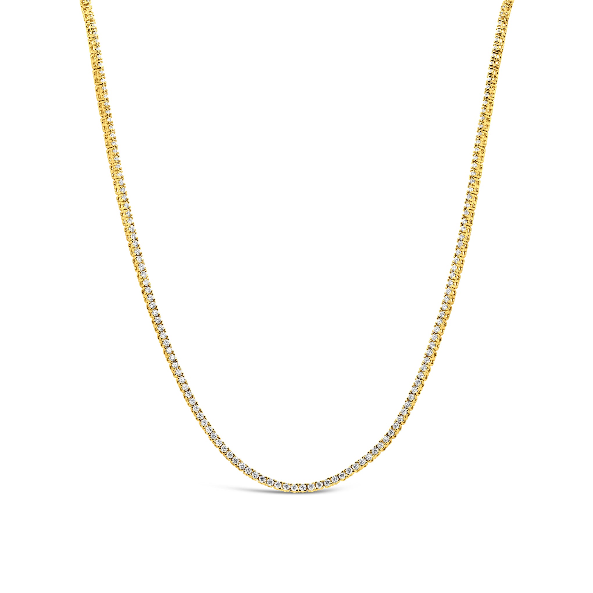 Lab Grown Diamond Tennis Necklace 18ct Yellow Gold