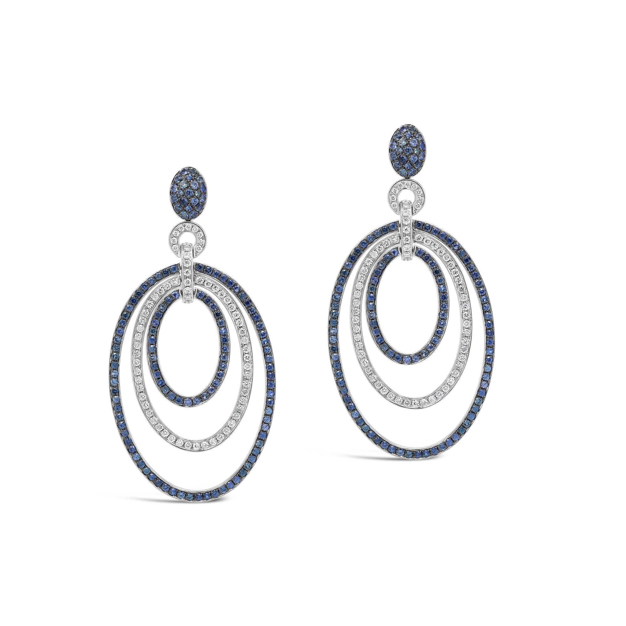 Sapphire & Diamond Drop Earrings