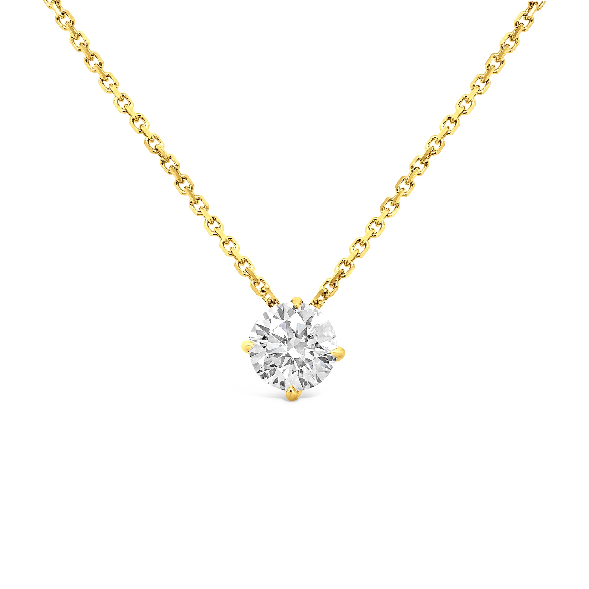 Natural Diamond Slider Pendant 18ct Yellow Gold