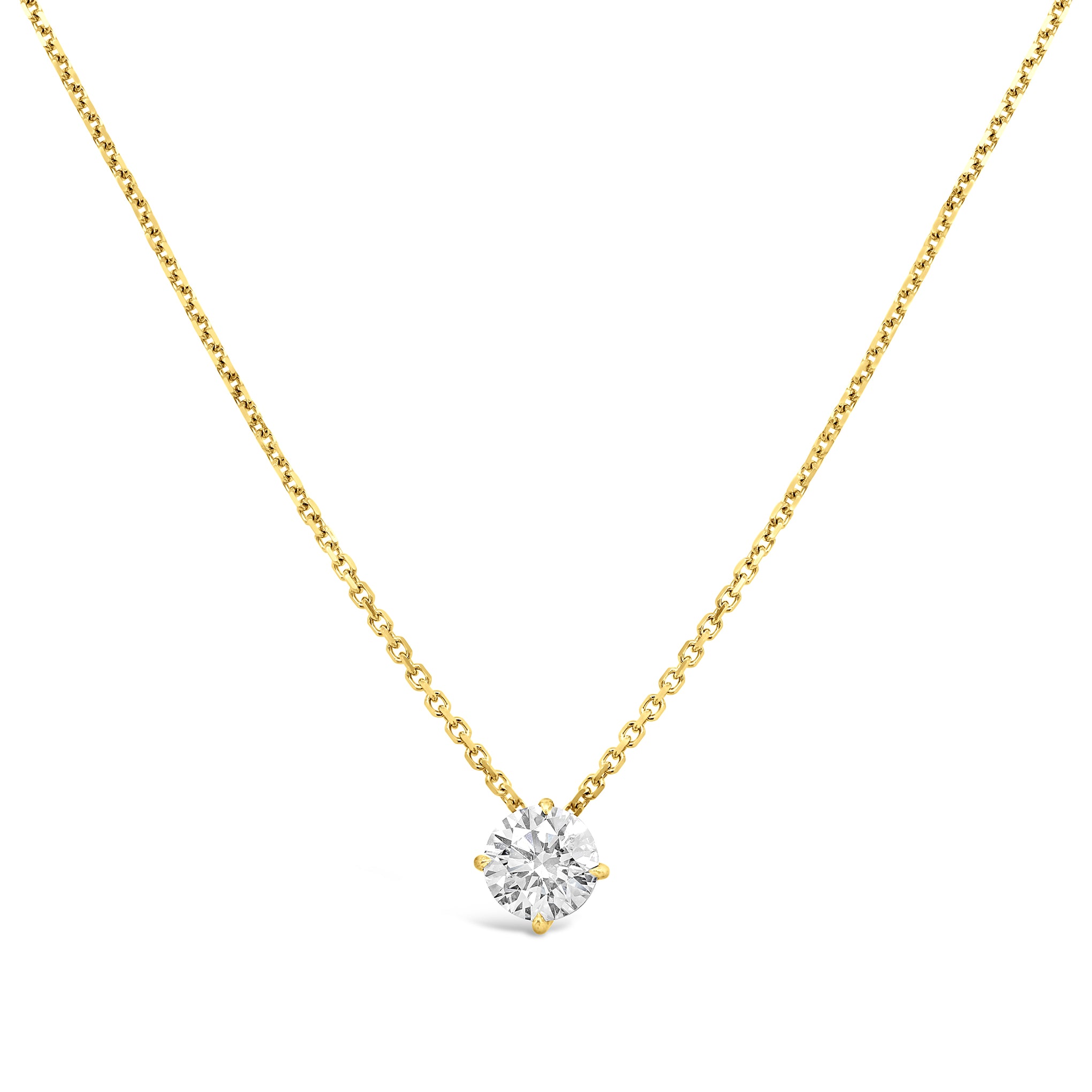 Natural Diamond Slider Pendant 18ct Yellow Gold