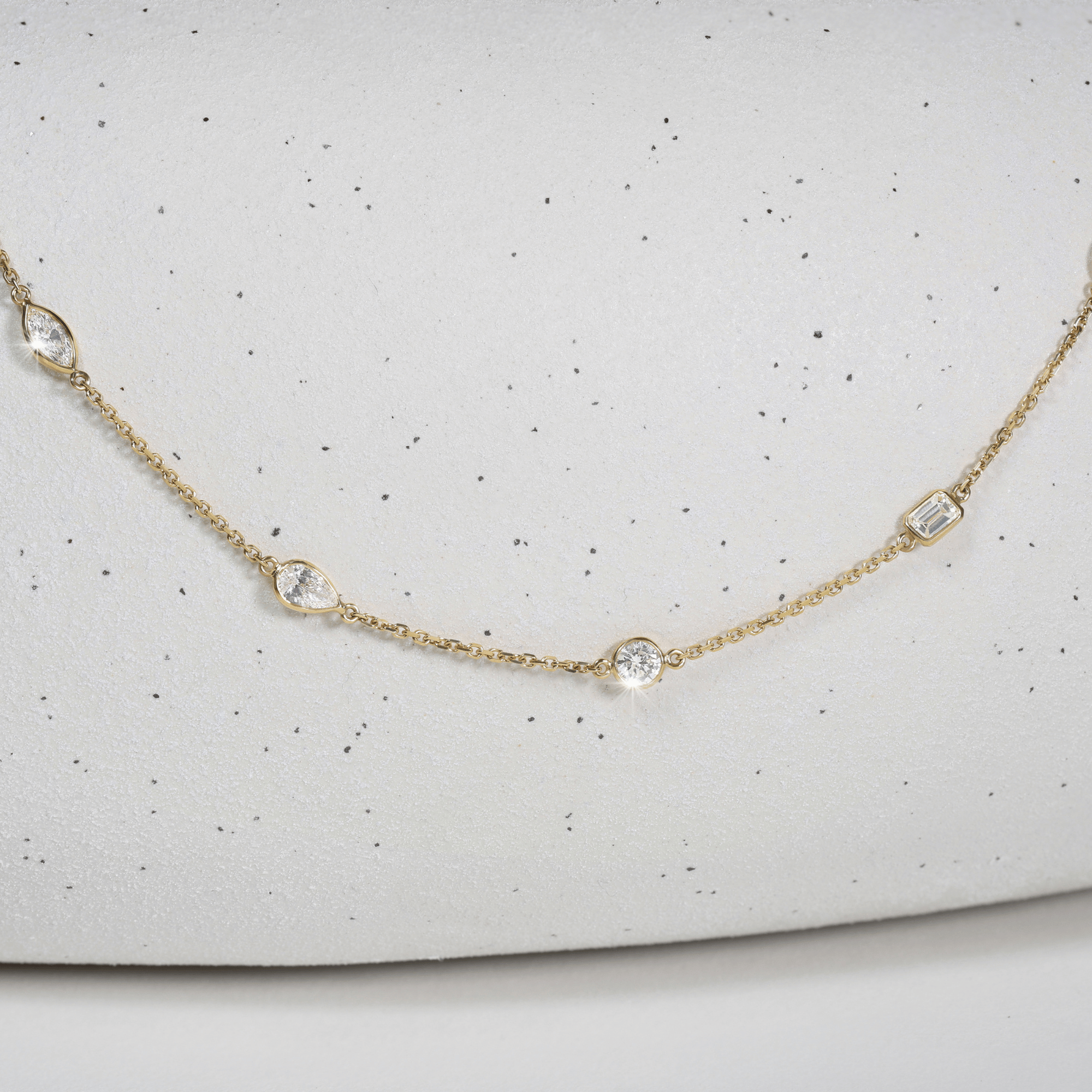 Indra Mixed-Cut Diamond Longard - Yellow Gold