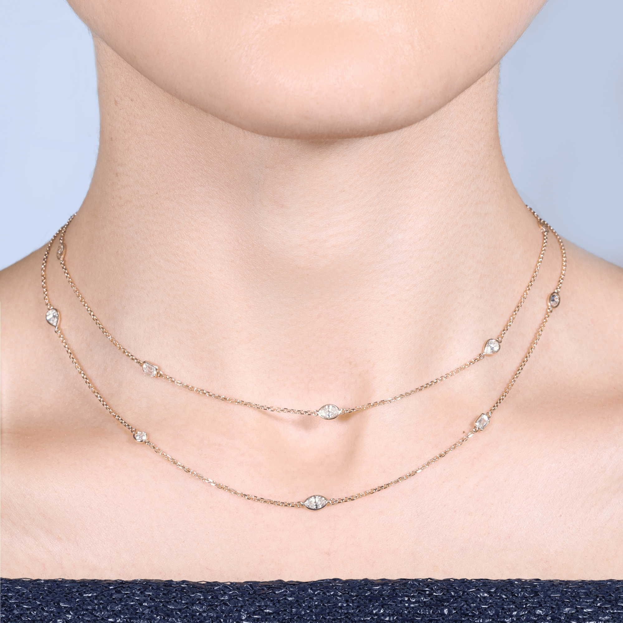 Indra Mixed-Cut Diamond Longard - Yellow Gold