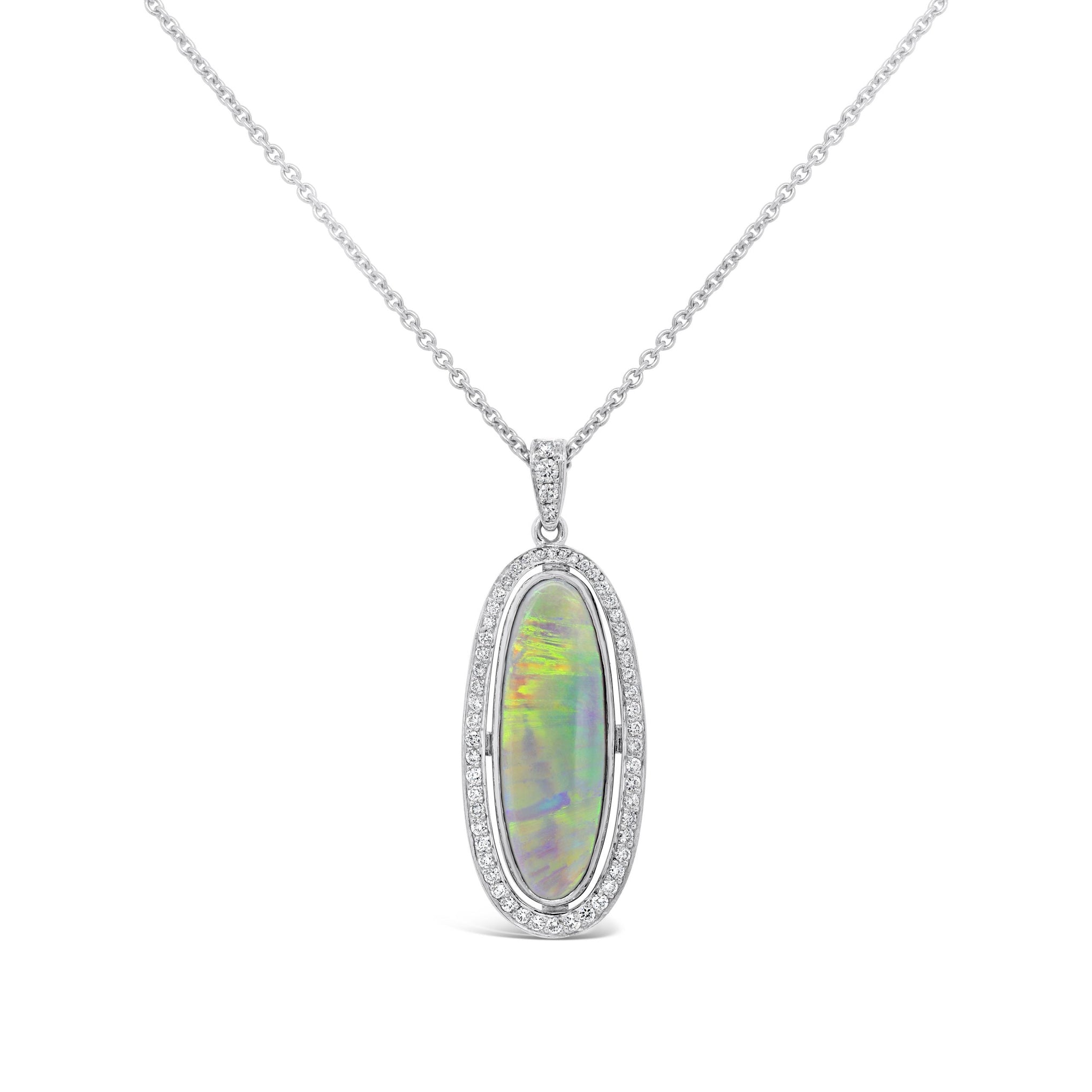 Opal & Diamond Necklace