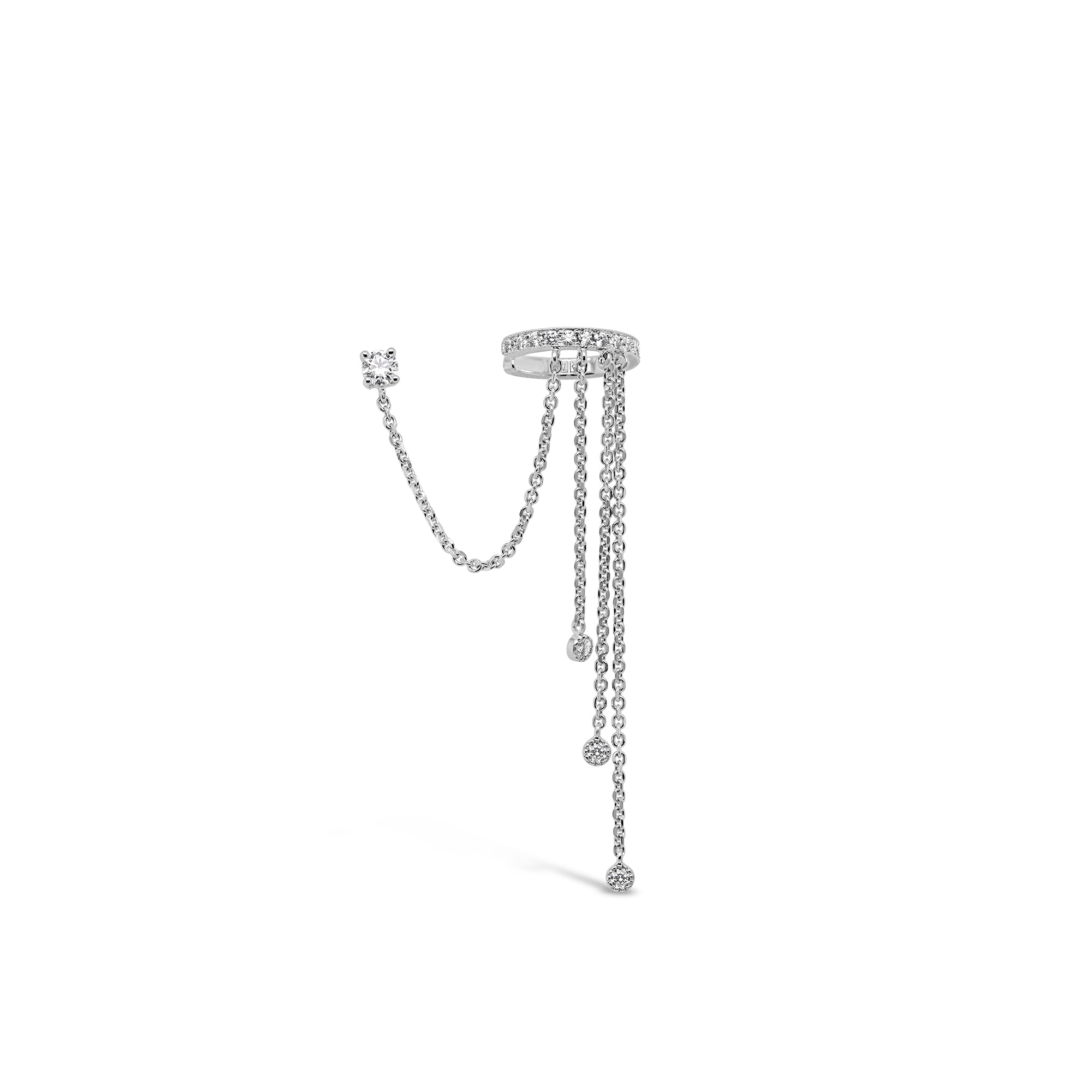 Diamond Ear Cuff Earrings 