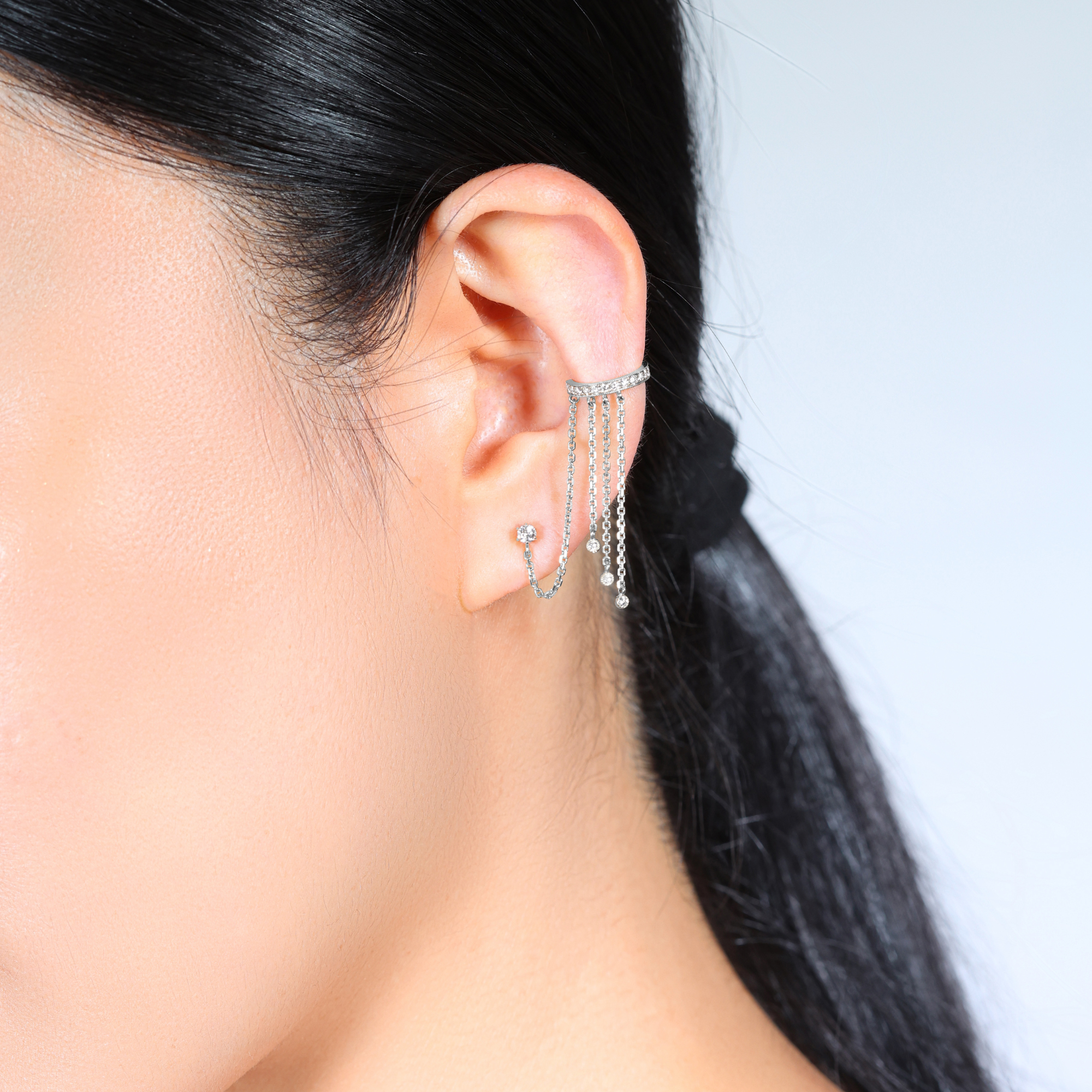 Diamond Helix Earrings