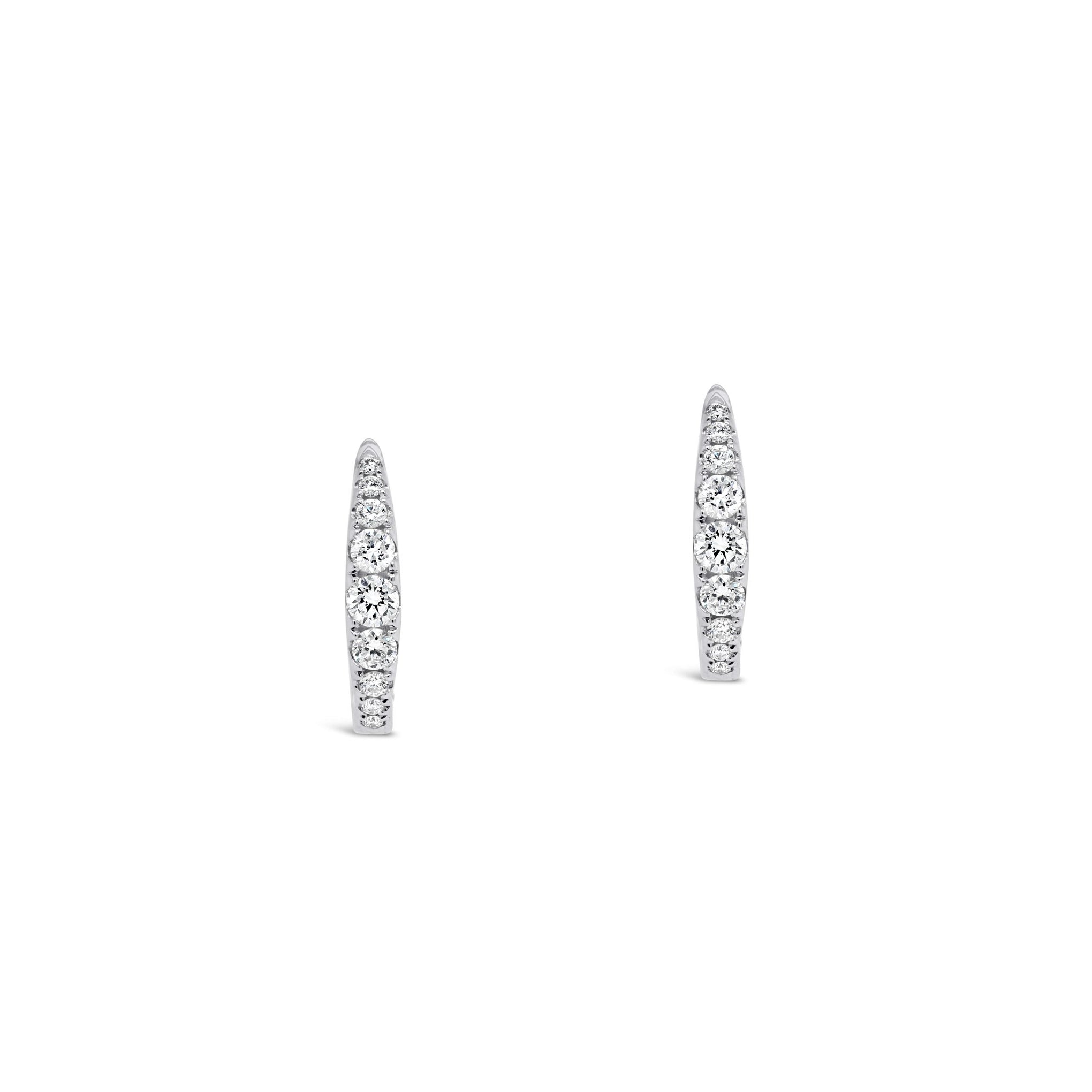 Diamond Hoop Earrings White Gold