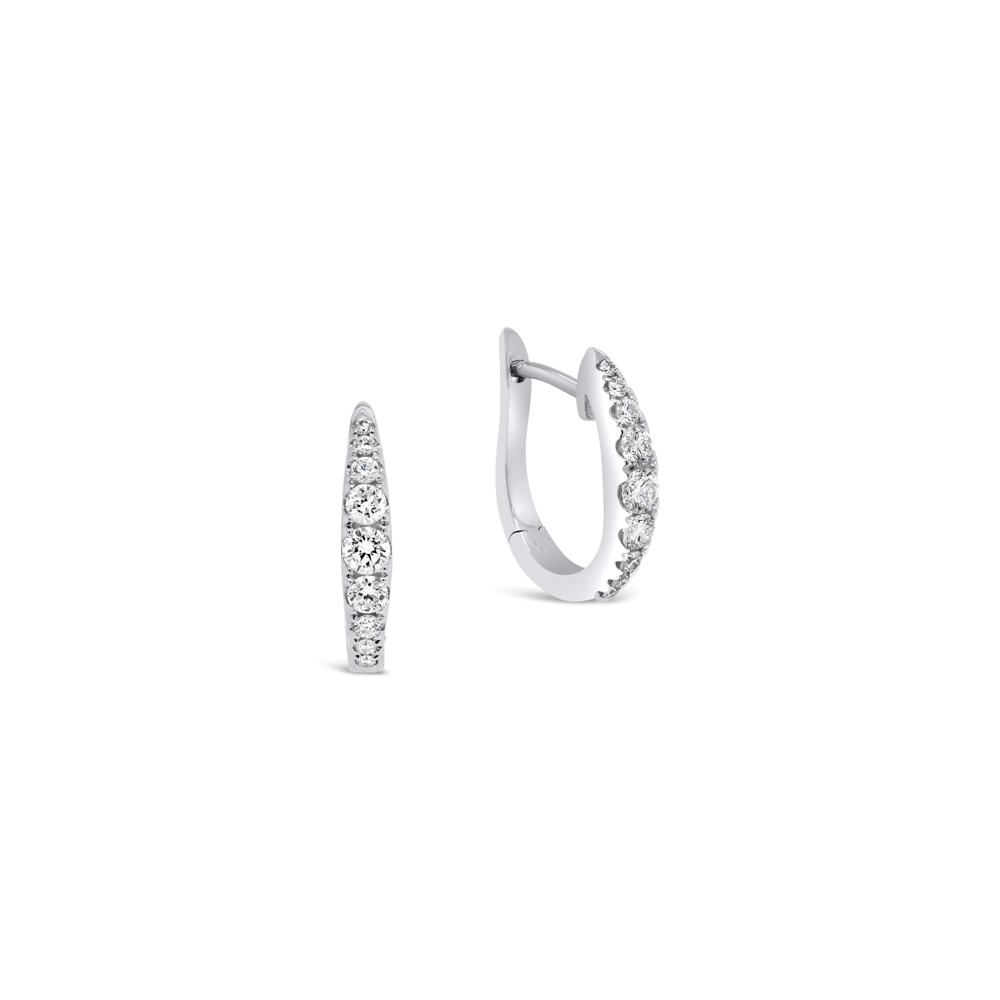 Diamond Hoop Earrings White Gold