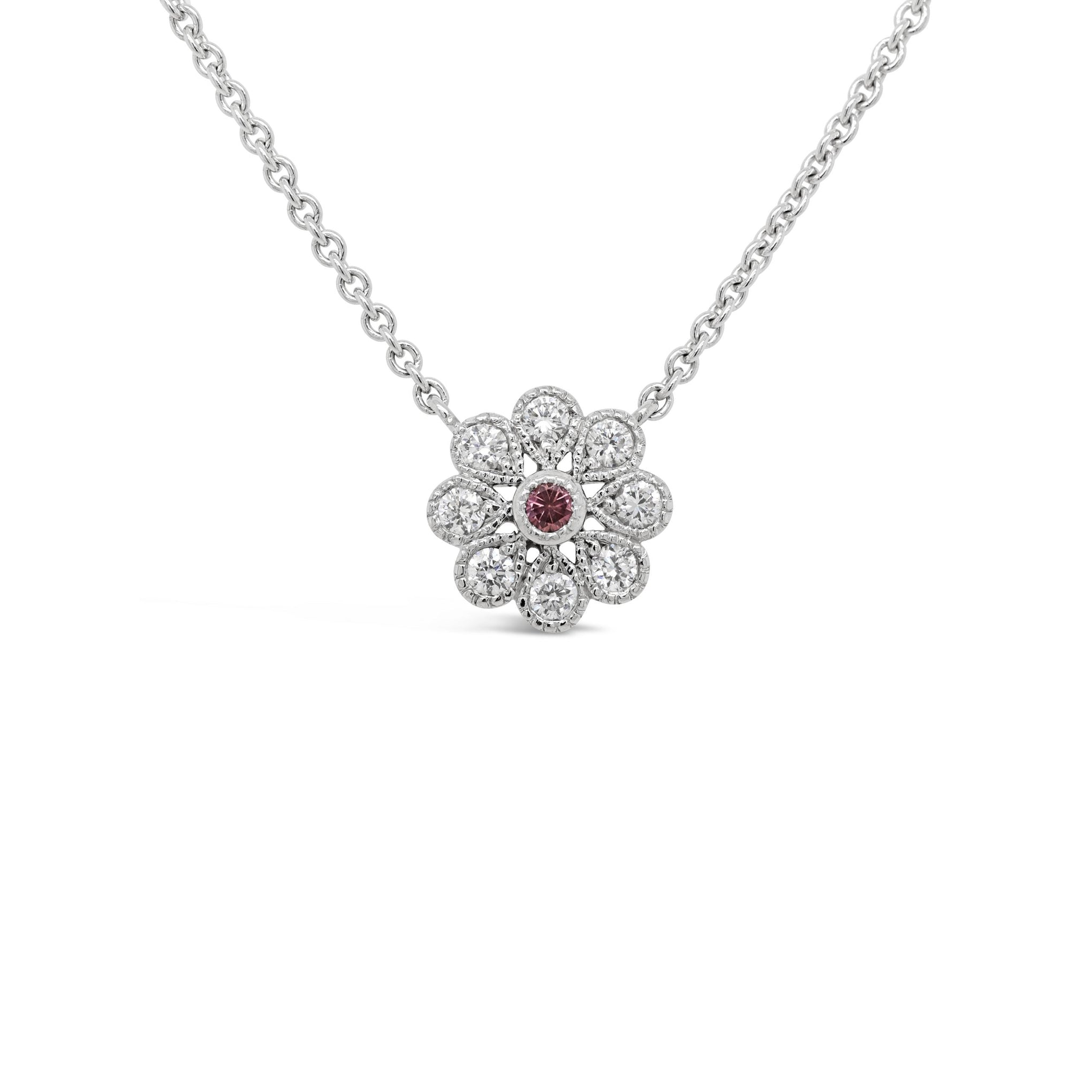 Ellerston Pink Sapphire & Diamond Necklace