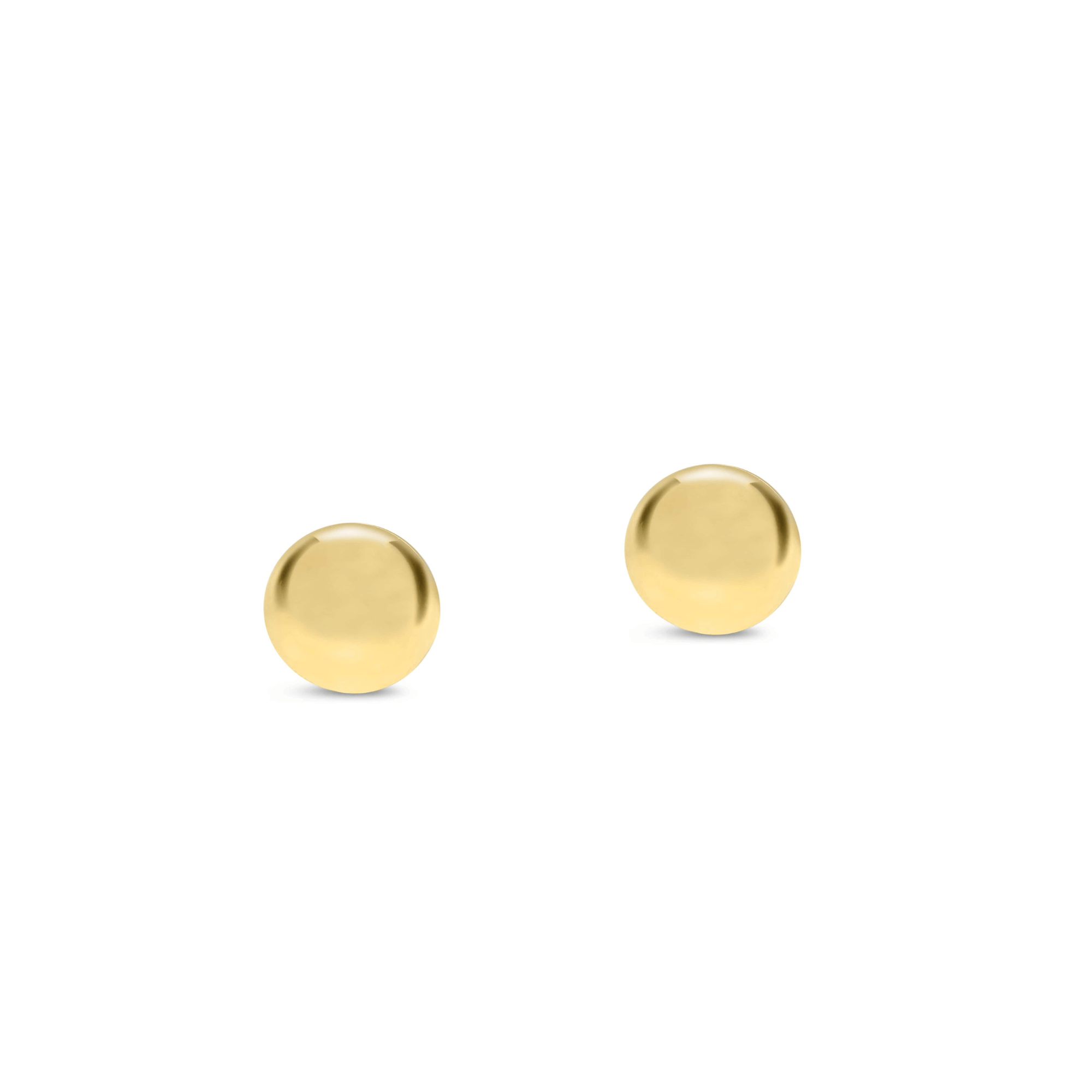 Yellow Gold Dome Earrings