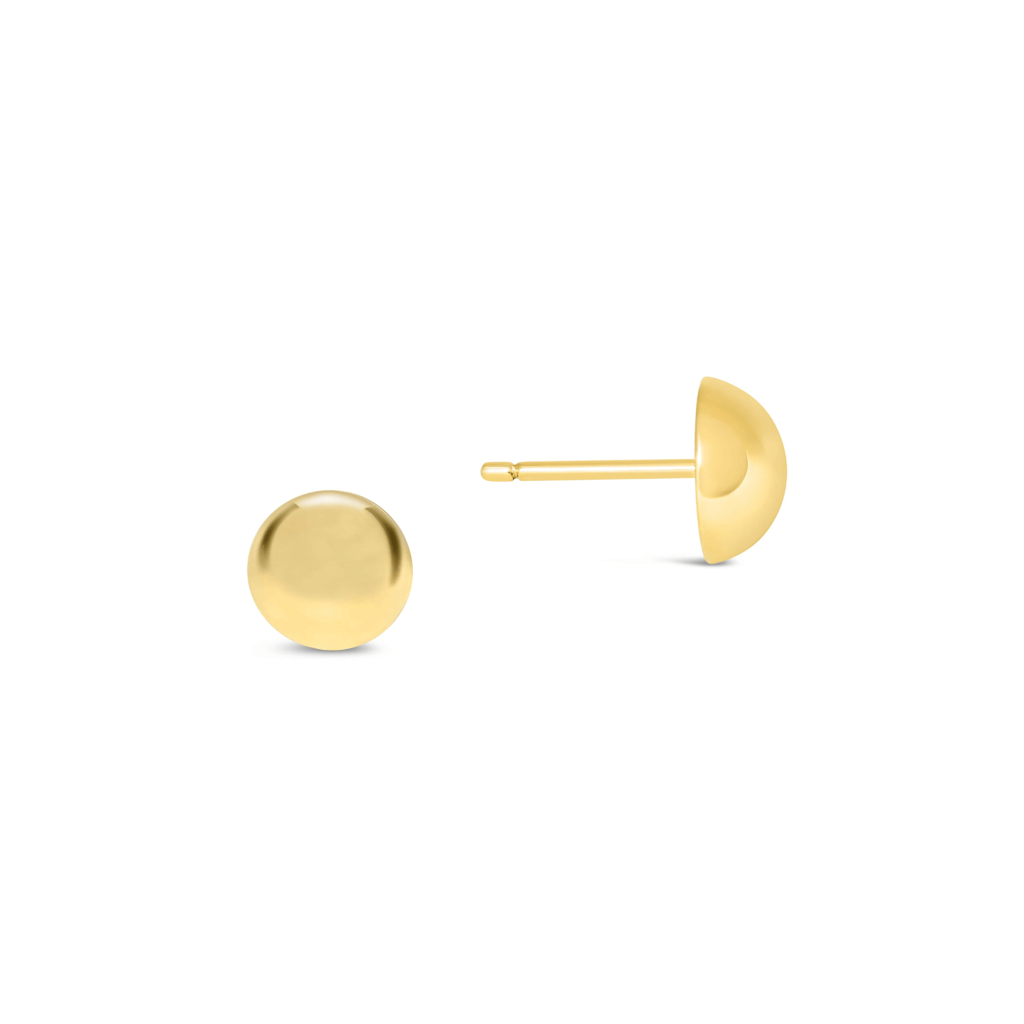 Yellow Gold Dome Earrings