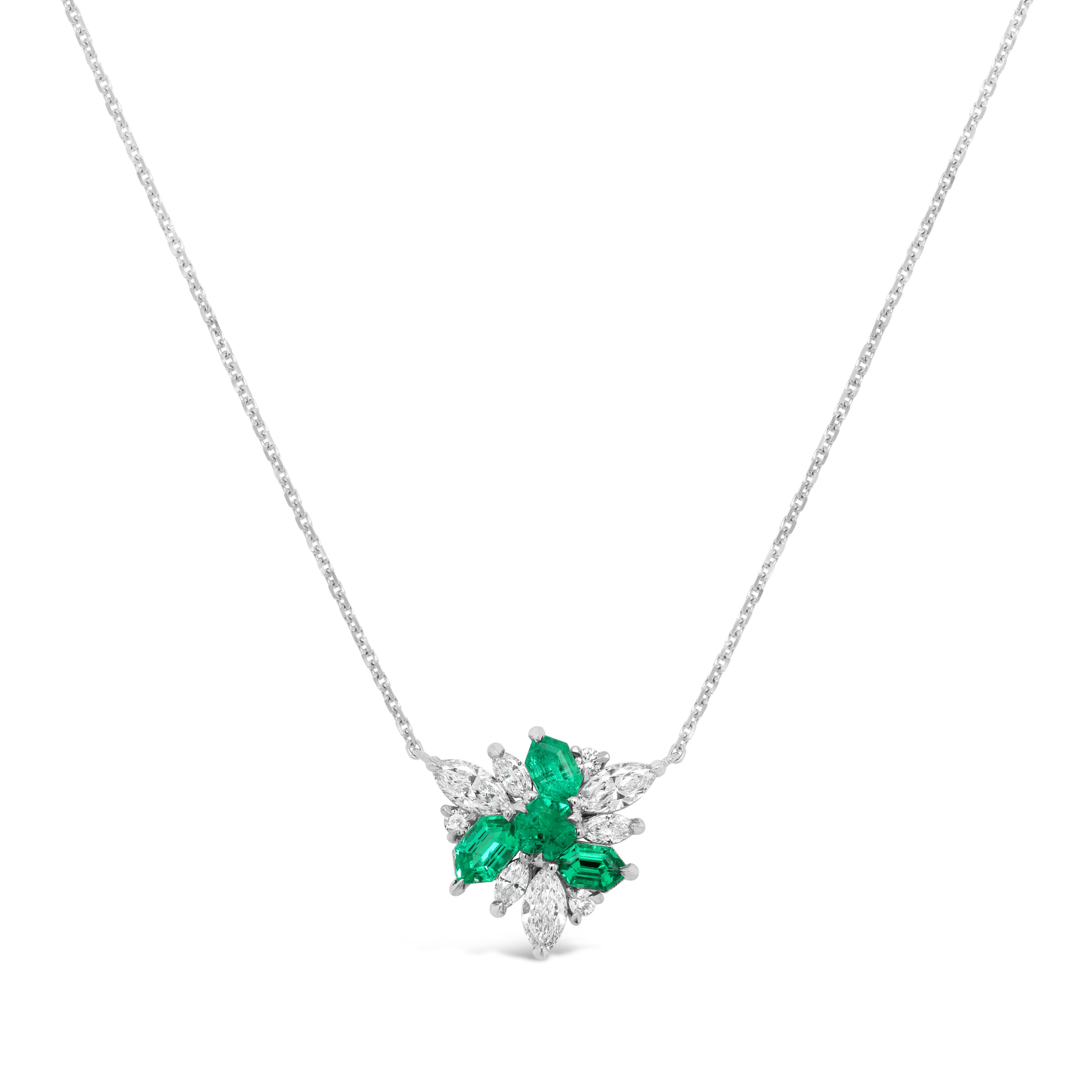 Emerald & diamond necklace
