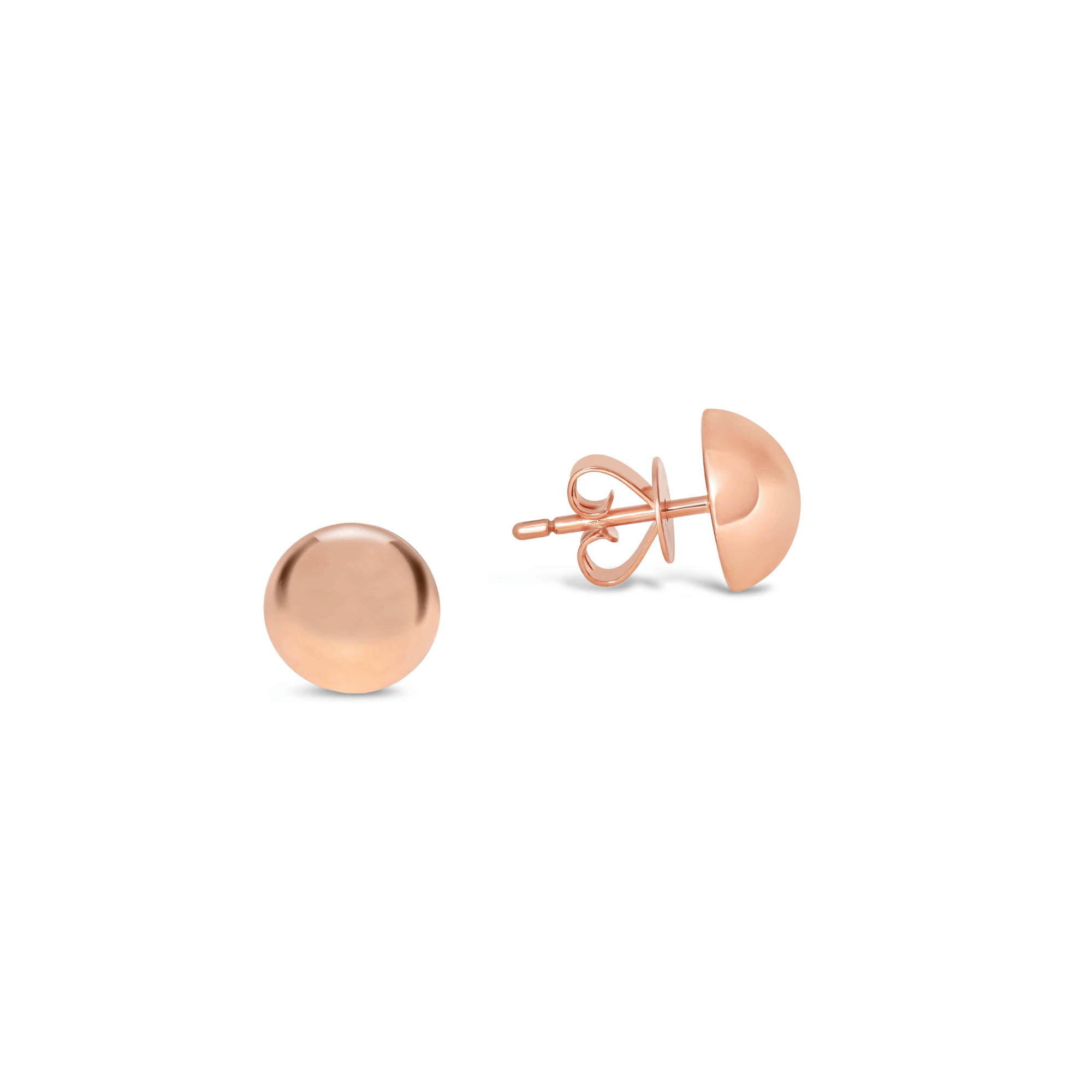 Rose Gold Dome Earrings