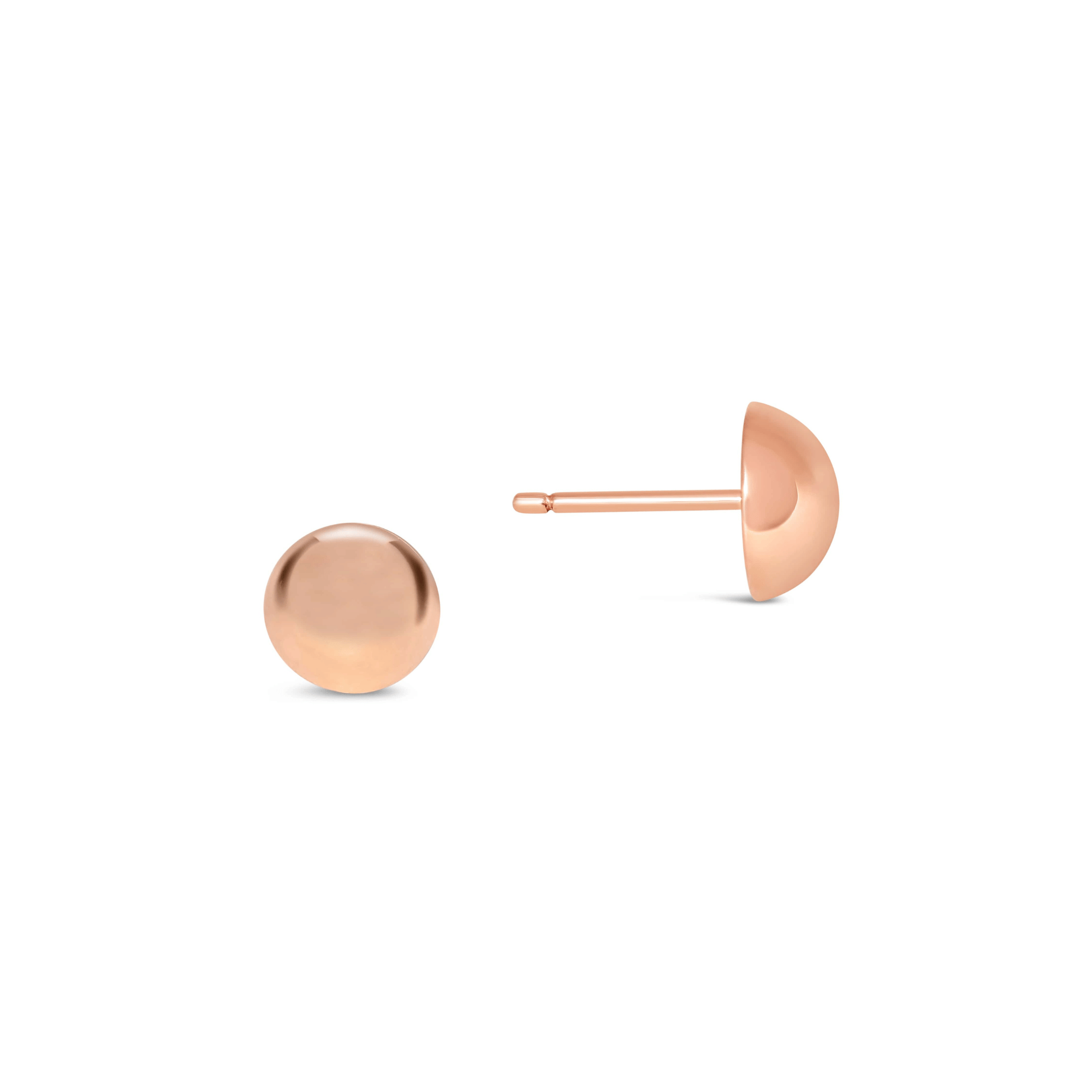 Rose Gold Dome Earrings