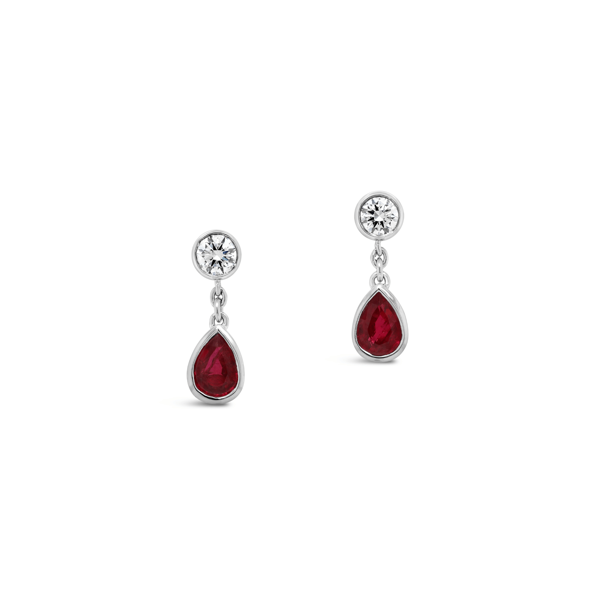 Ruby leverback hot sale earrings