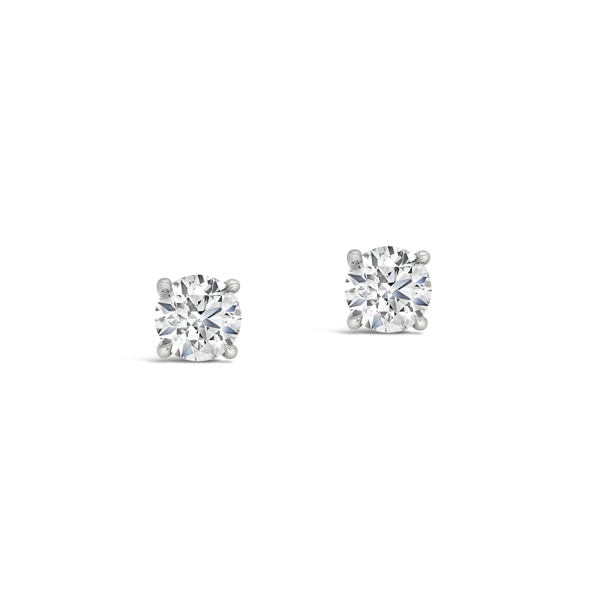 Diamond Stud Earrings White Gold