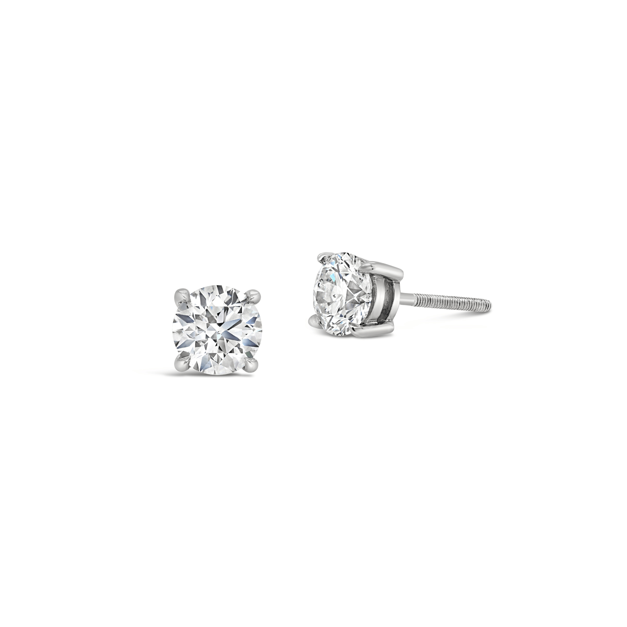 Diamond Stud Earrings White Gold