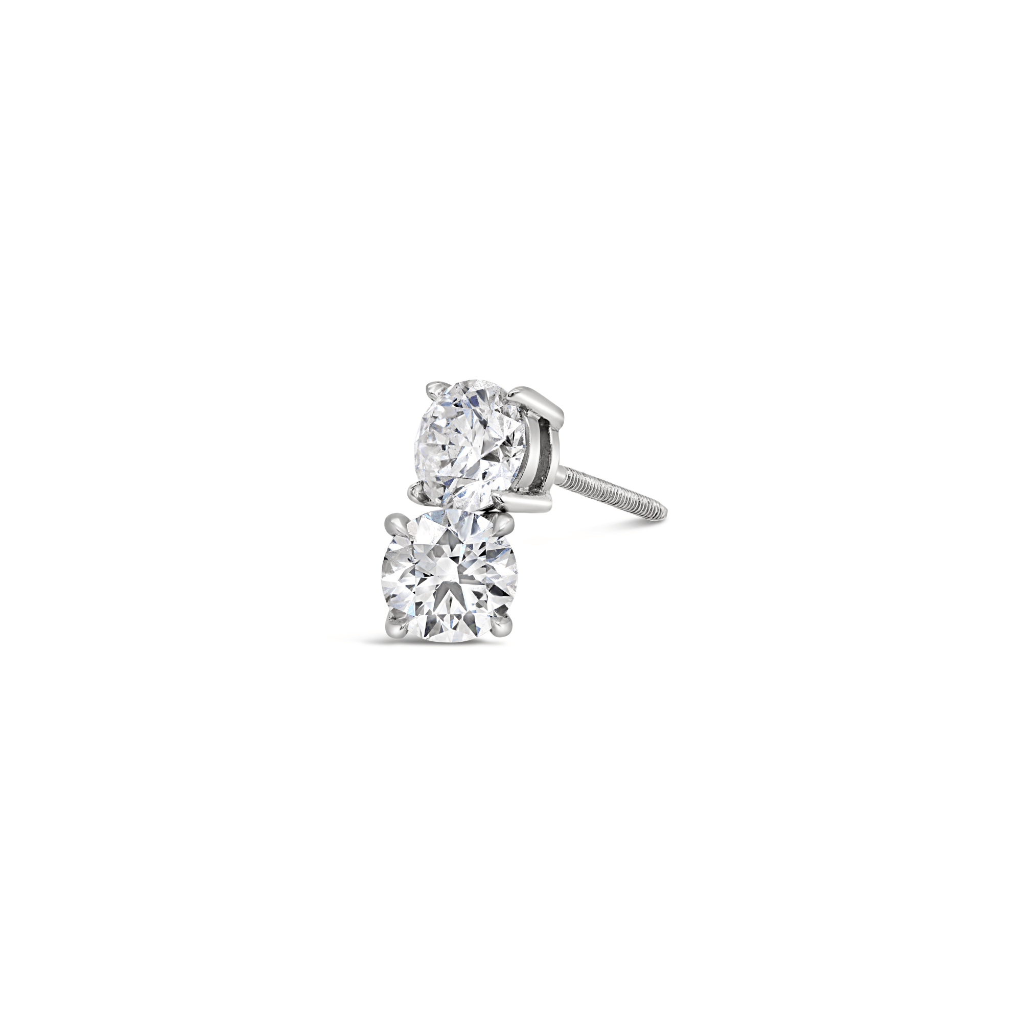 Diamond Stud Earrings White Gold