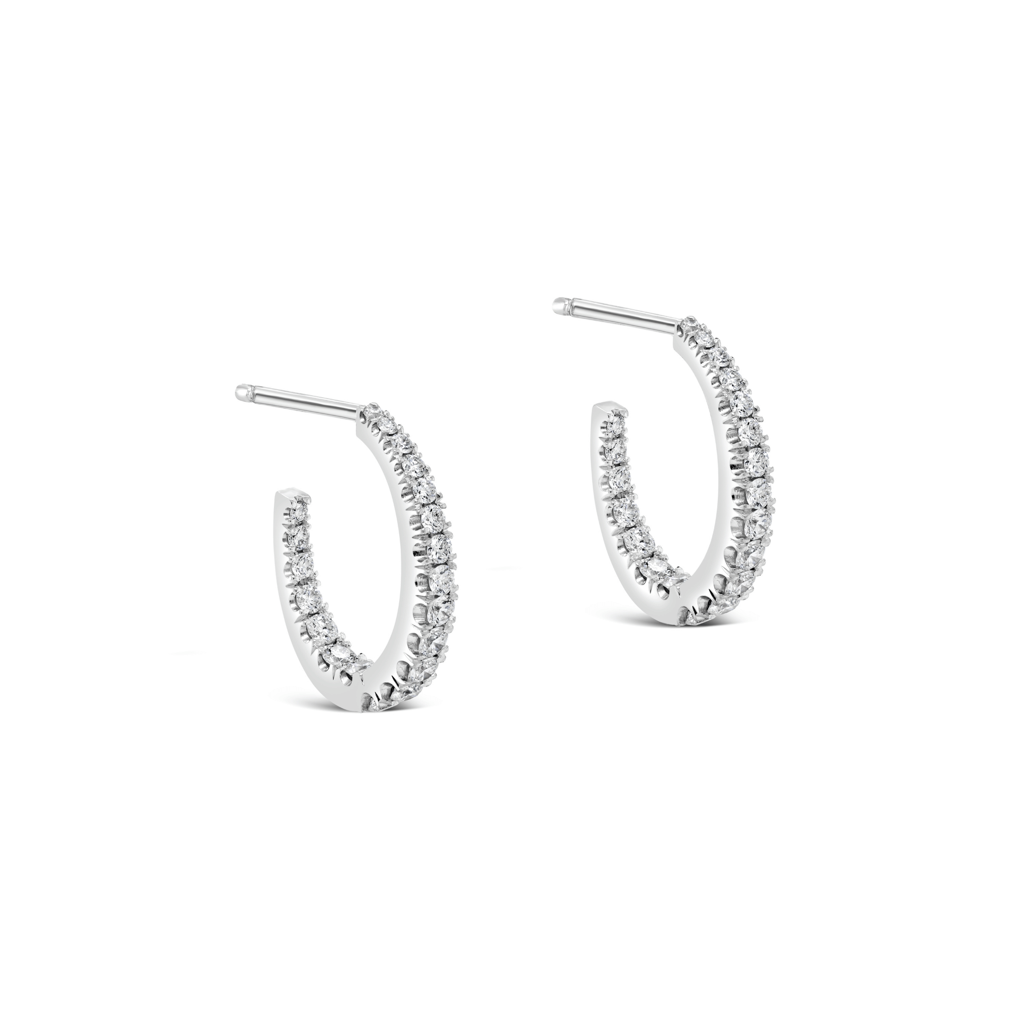 Diamond Hoop Earrings White Gold