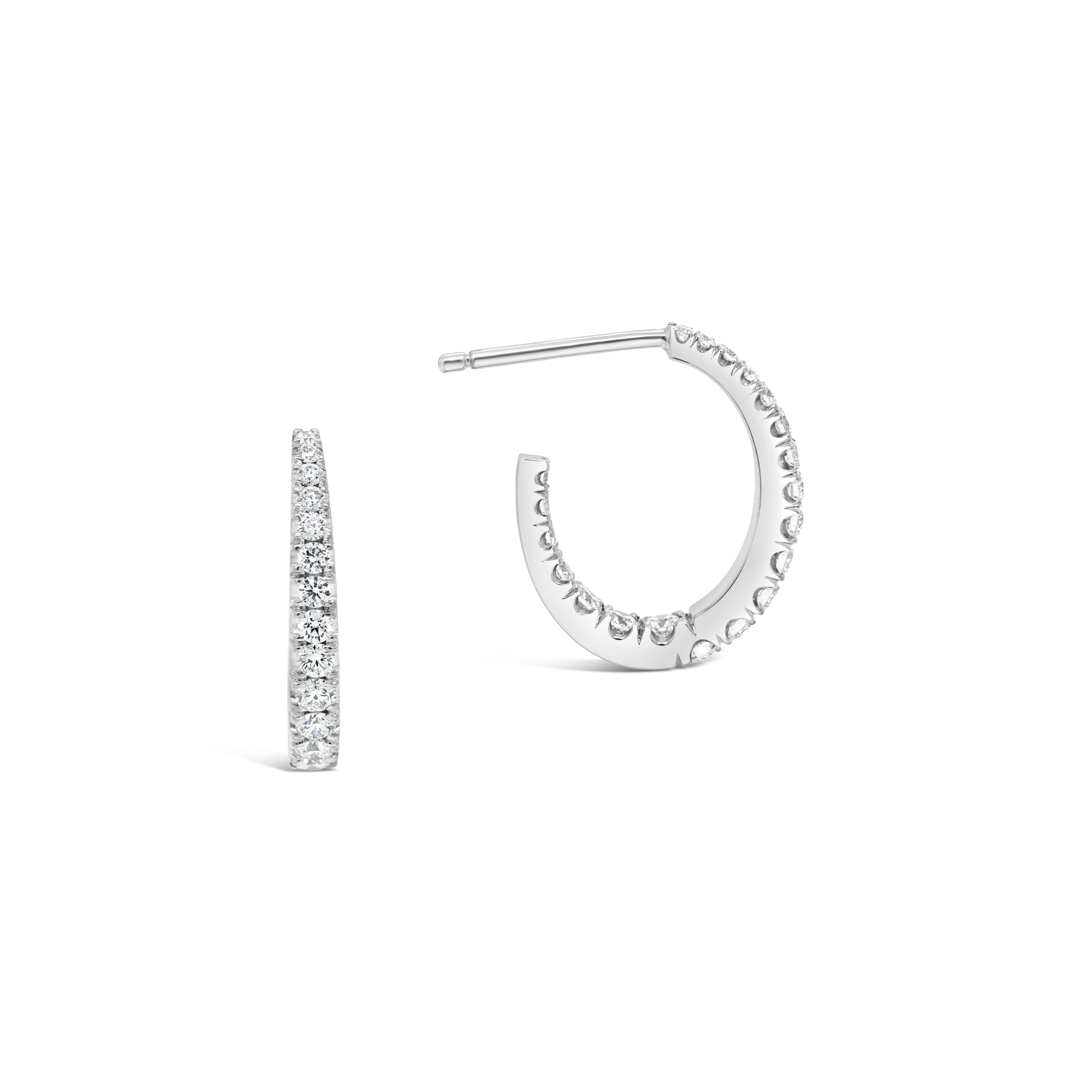 Diamond Hoop Earrings White Gold