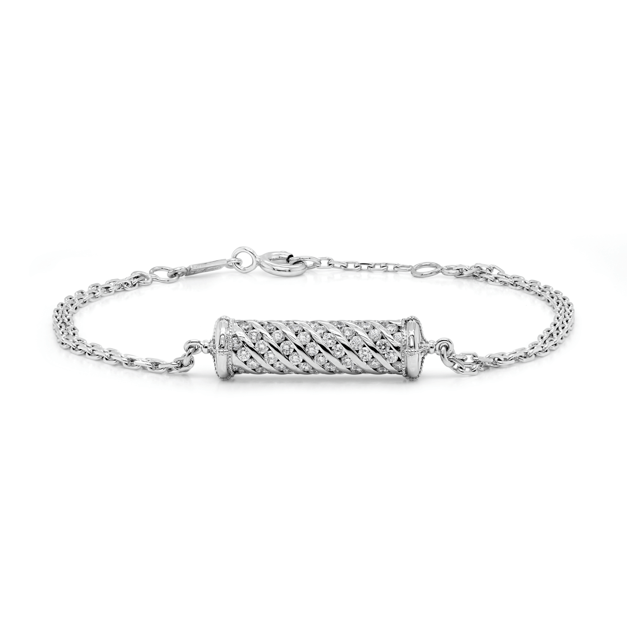 White gold and diamond bracelet