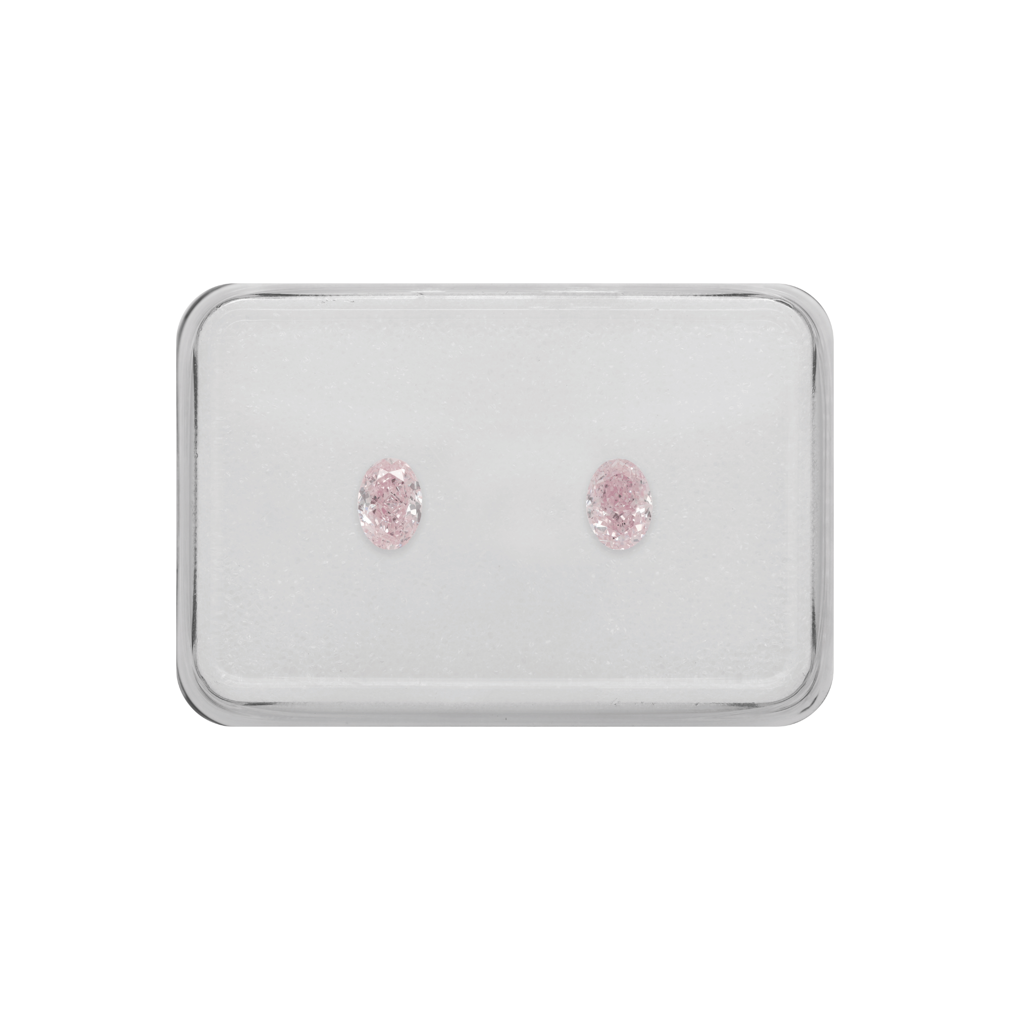 Oval Cut Argyle Pink Diamonds Natural Fancy Pink