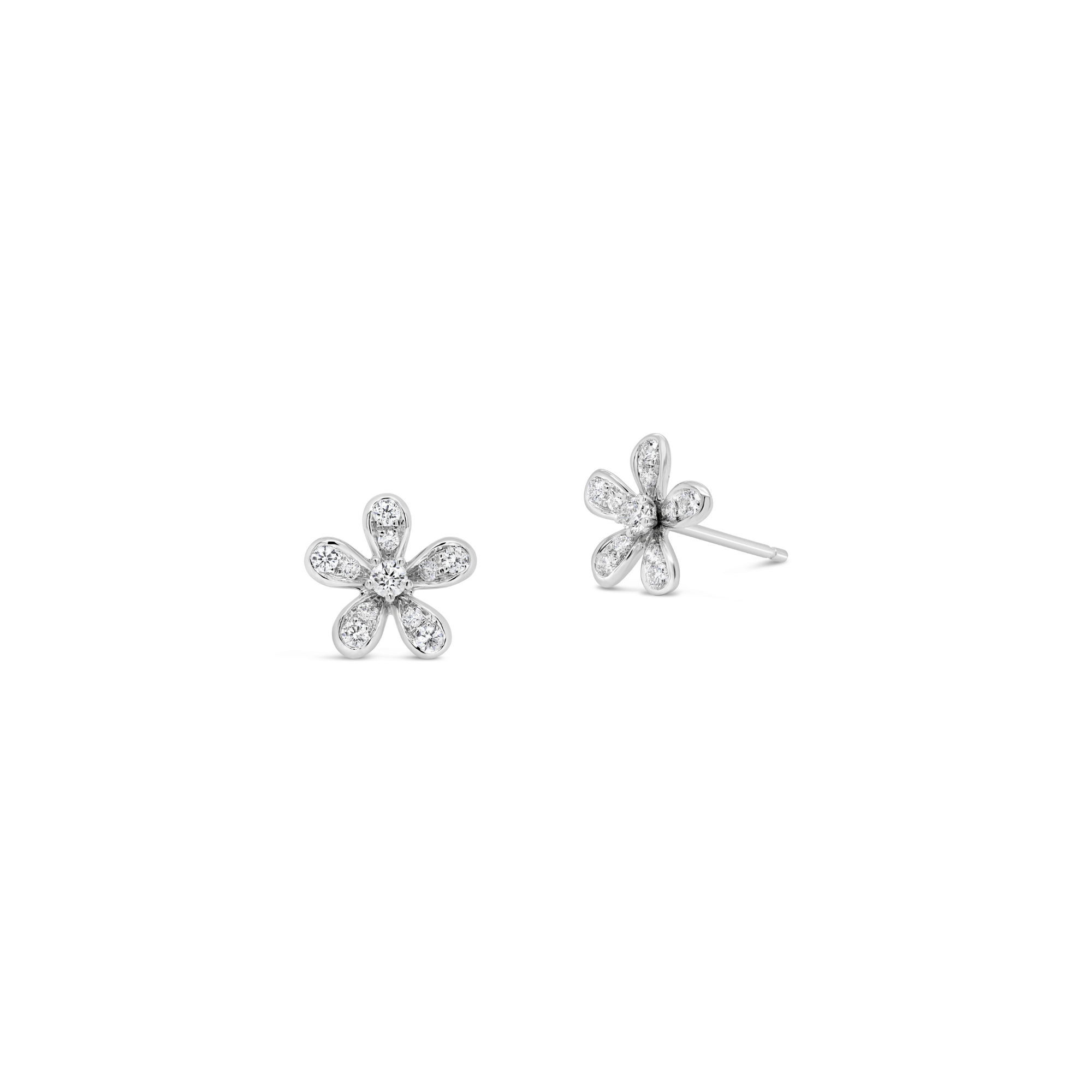 Frangipani Bloom Diamond Earrings