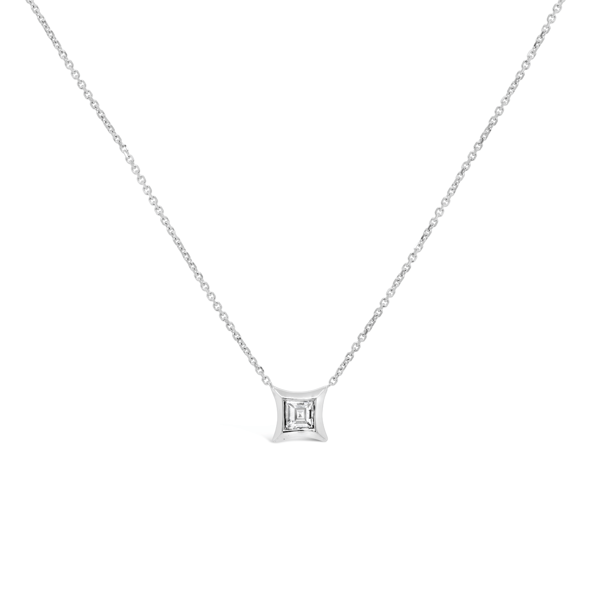 Ginan Carre Cut Diamond Necklace