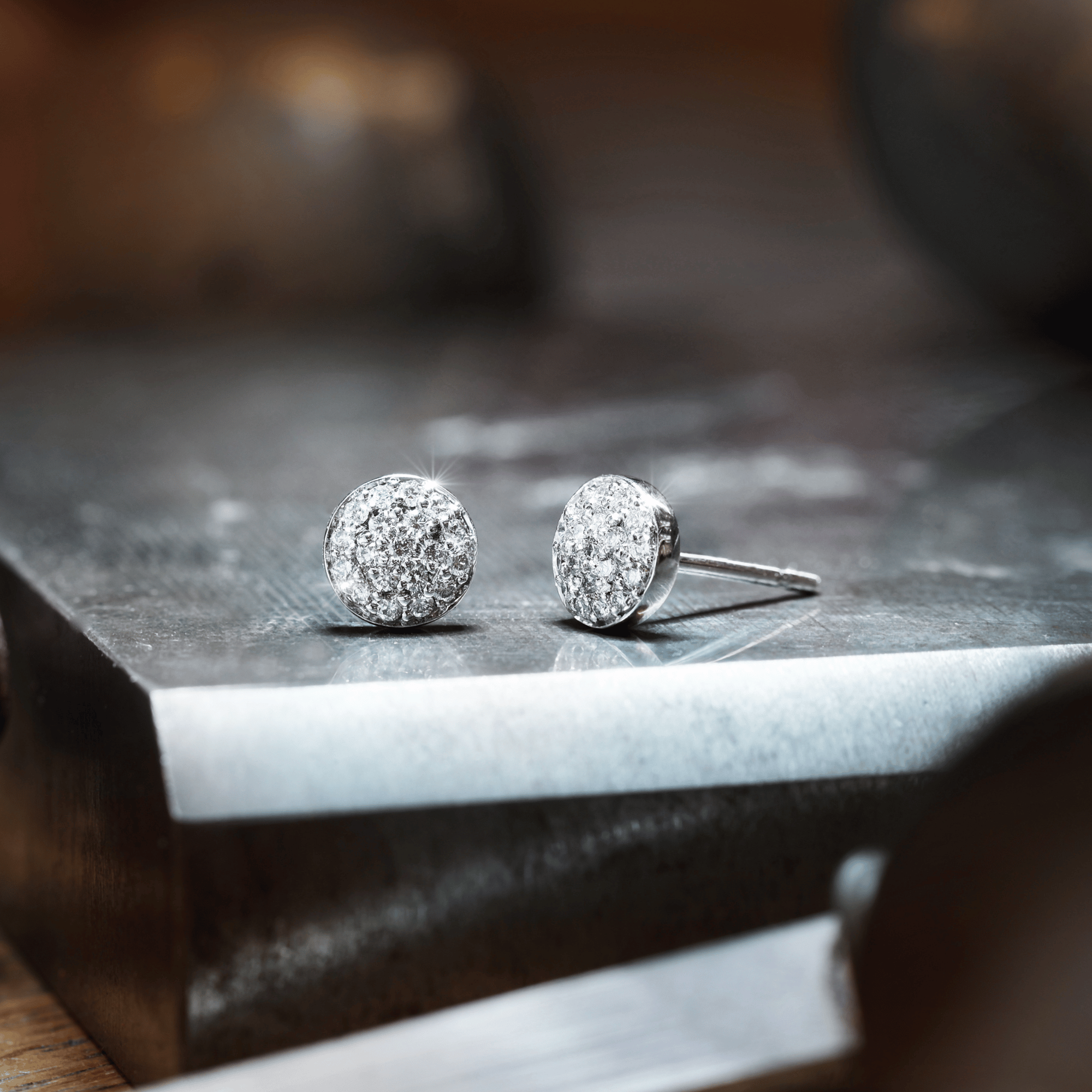 Round Brilliant Cut Diamond Stud Earrings