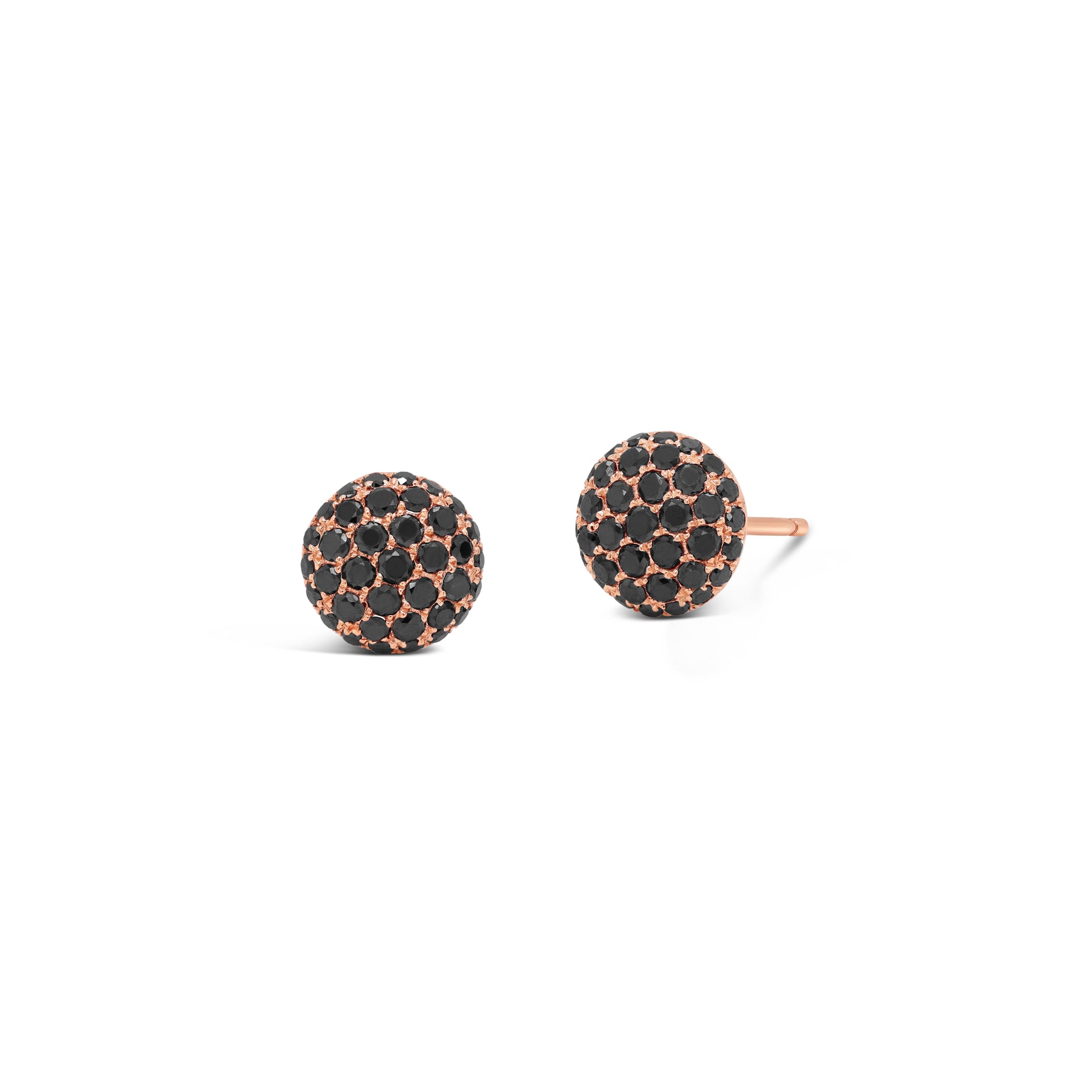 Pillow Talk Pave Black Diamond stud earrings