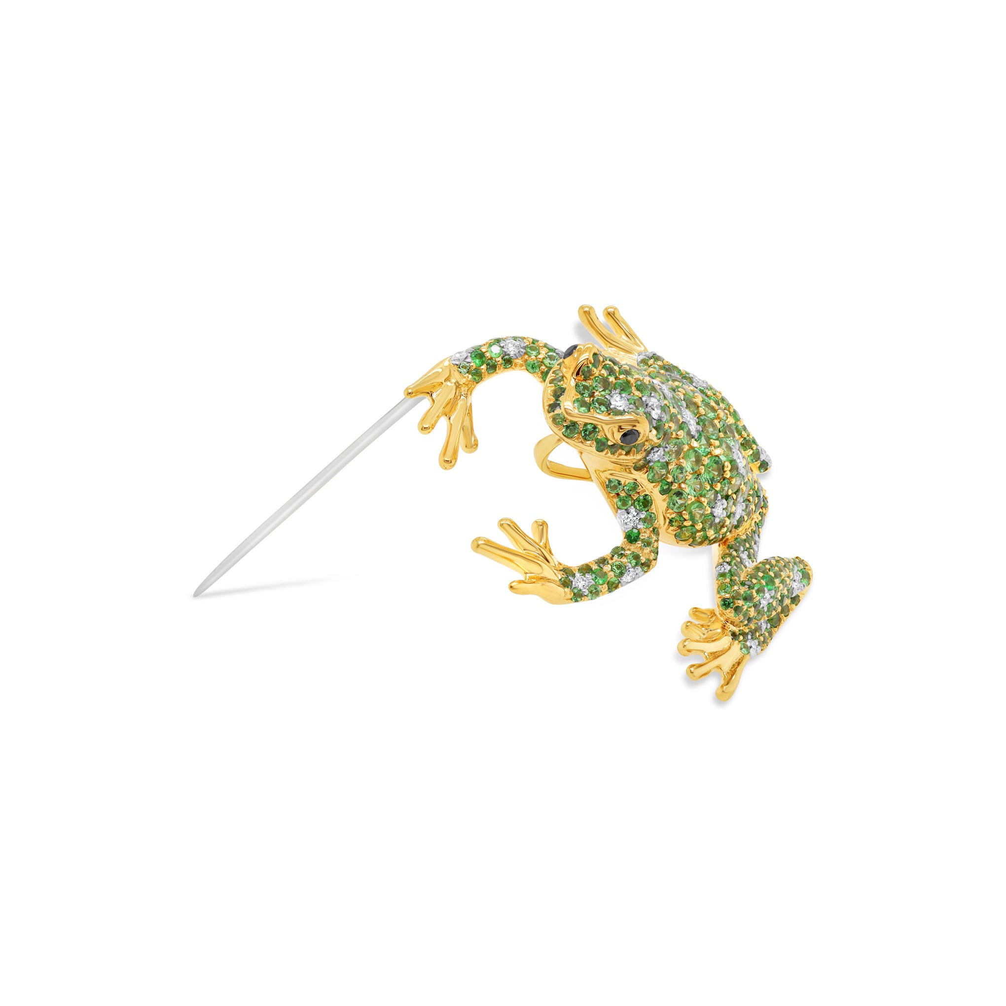 Diamond & Tsavorite Tree Frog Brooch & Pendant