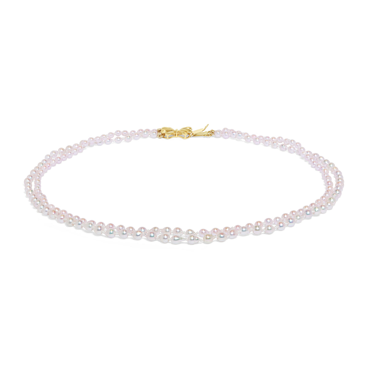 Japanese Akoya Baroque Double Strand Pearl Necklace