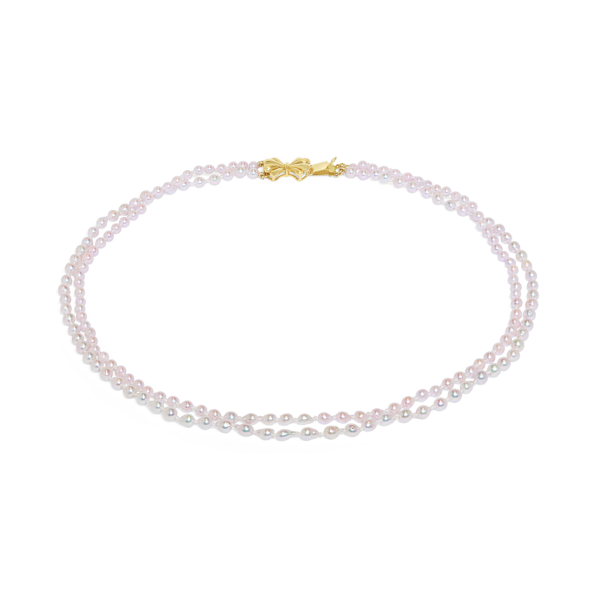 Japanese Akoya Baroque Double Strand Pearl Necklace