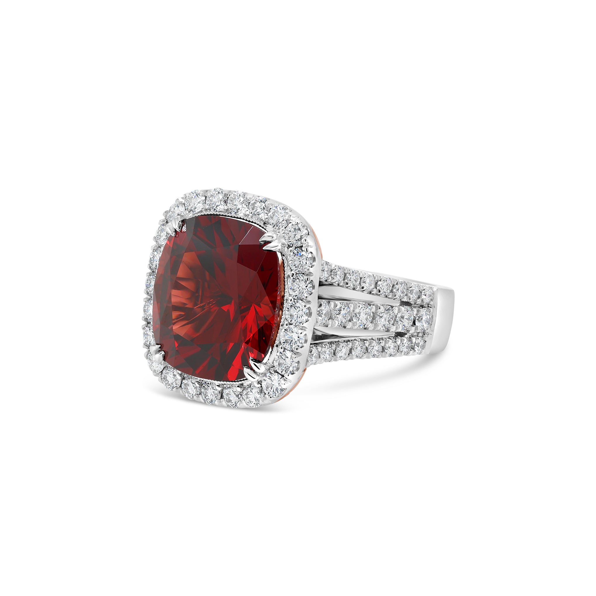 Manhattan Collection Malaya Garnet and Diamond Cocktail Ring