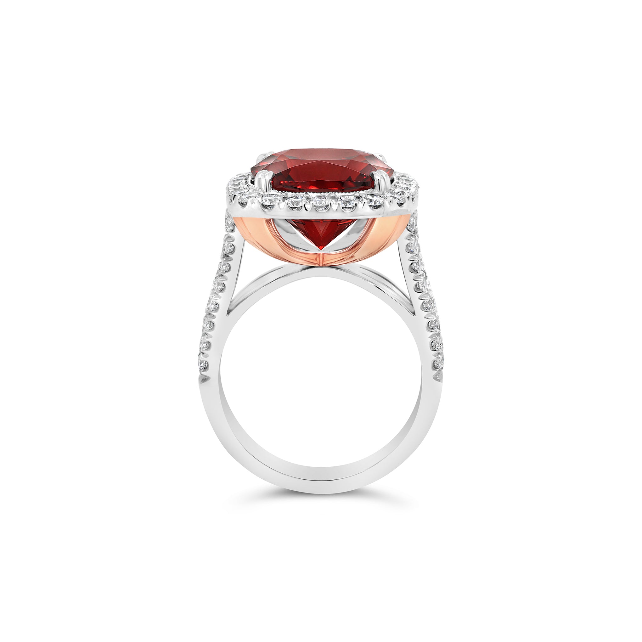 Manhattan Collection Malaya Garnet and Diamond Cocktail Ring