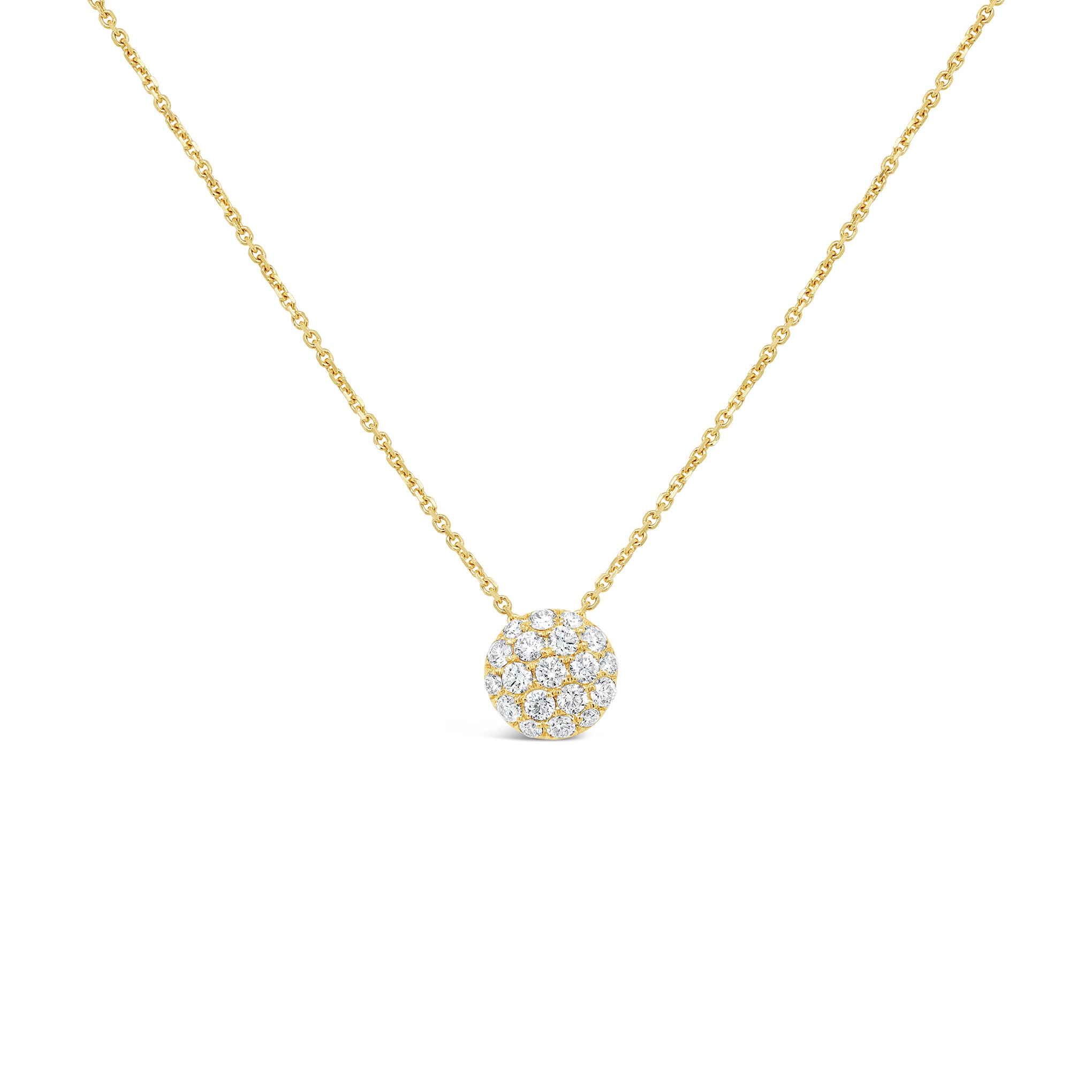 Pavé Diamond Pendant in 18ct Yellow Gold (Small)