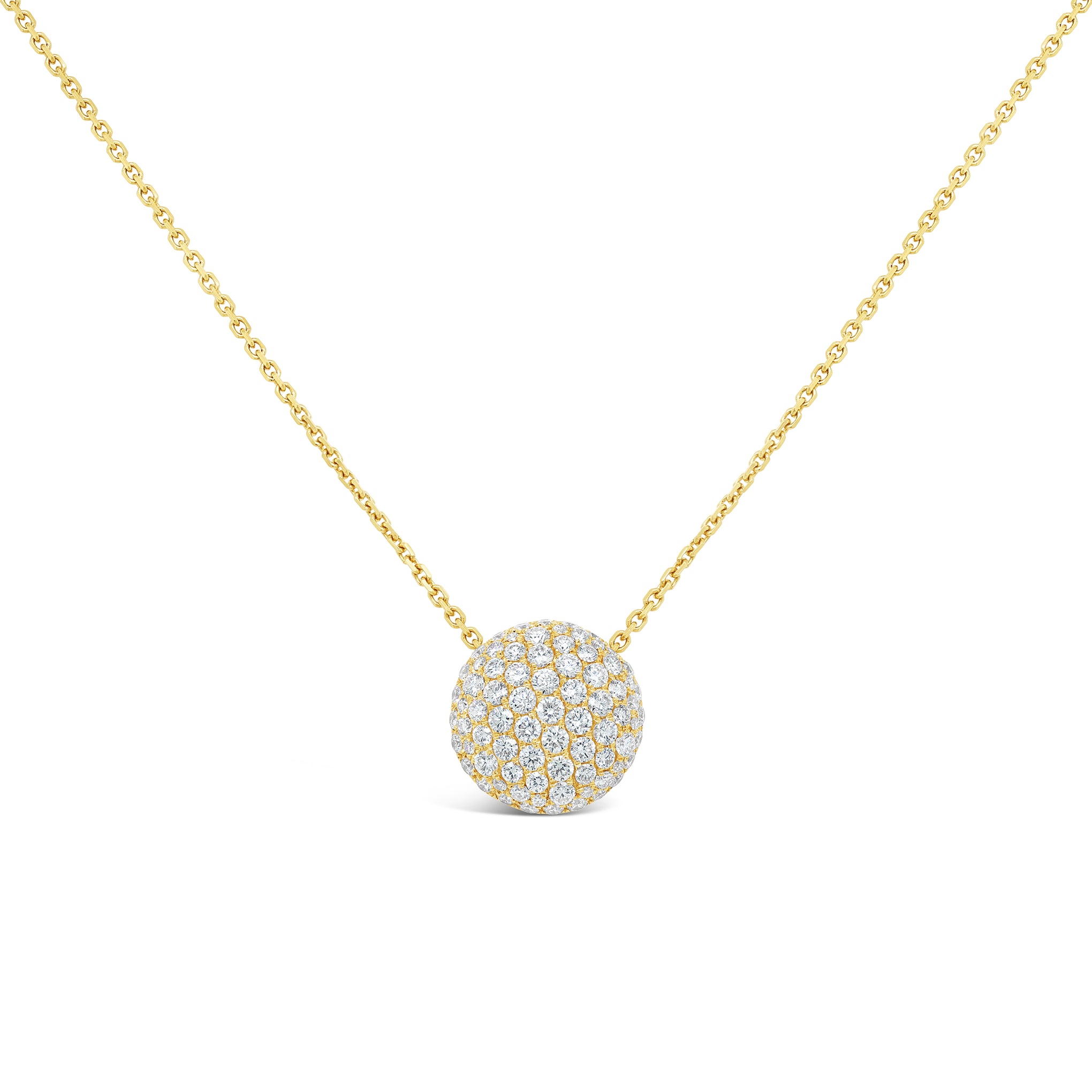 Pavé Diamond Pendant in 18ct Yellow Gold (Medium)