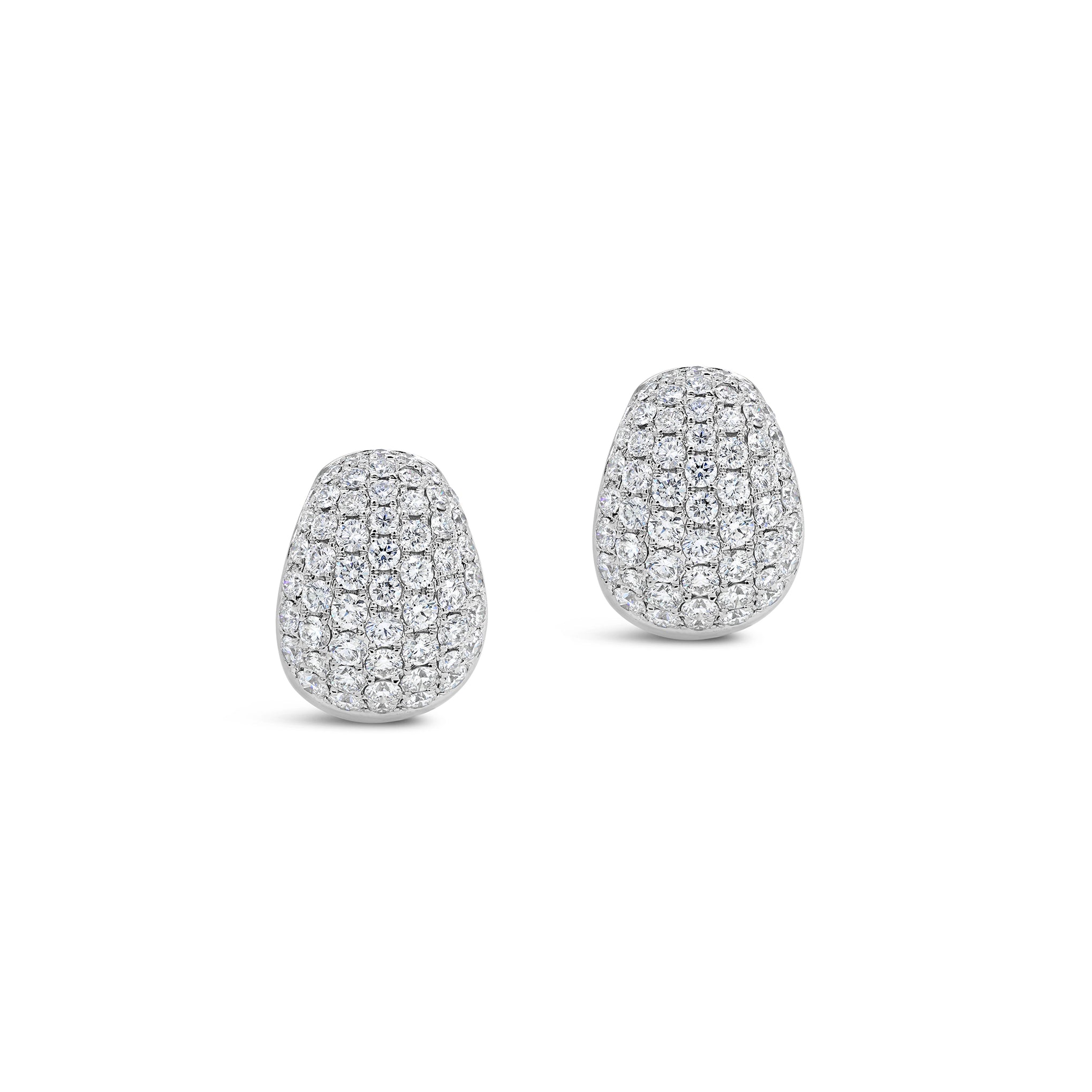 Graduated Diamond Hoop Earrings