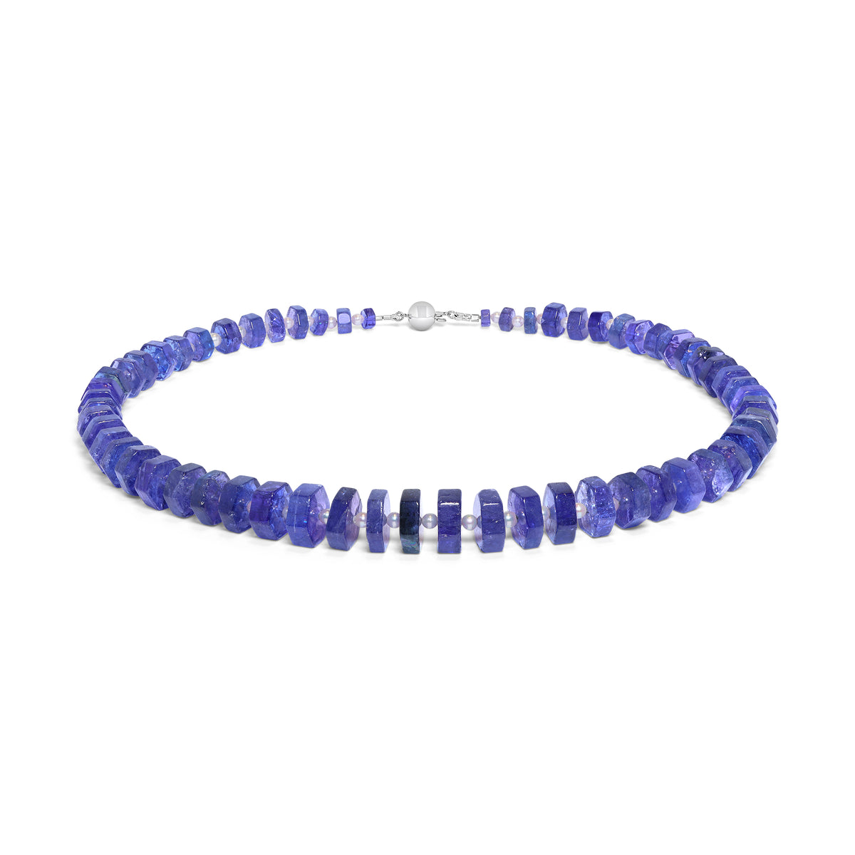 Tanzanite and Akoya Pearl Necklace