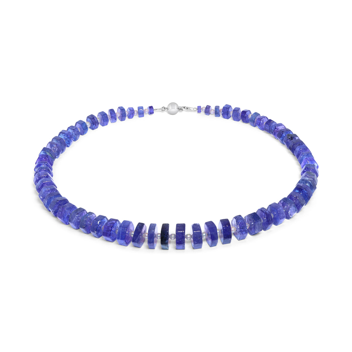 Tanzanite and Akoya Pearl Necklace