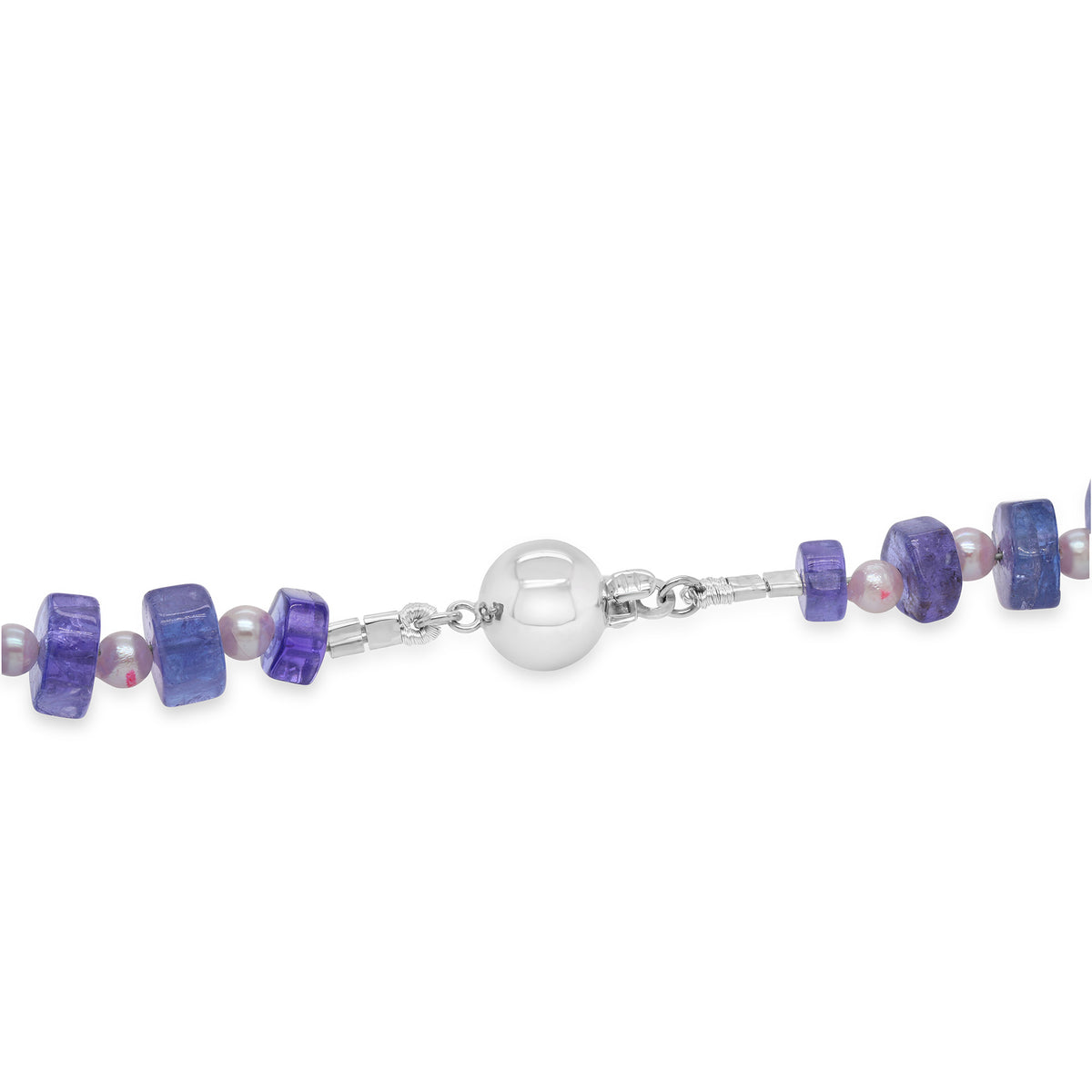 Tanzanite and Akoya Pearl Necklace