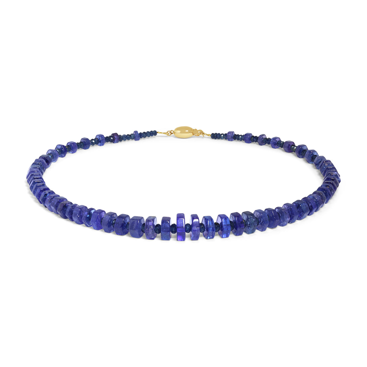 Tanzanite and Sapphire Bead Necklace