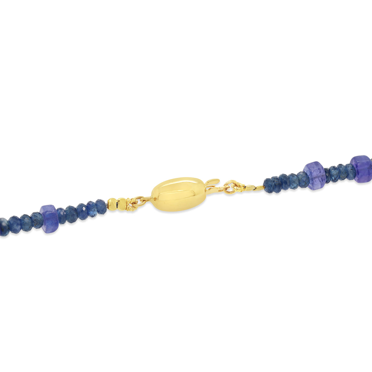 Tanzanite and Sapphire Bead Necklace