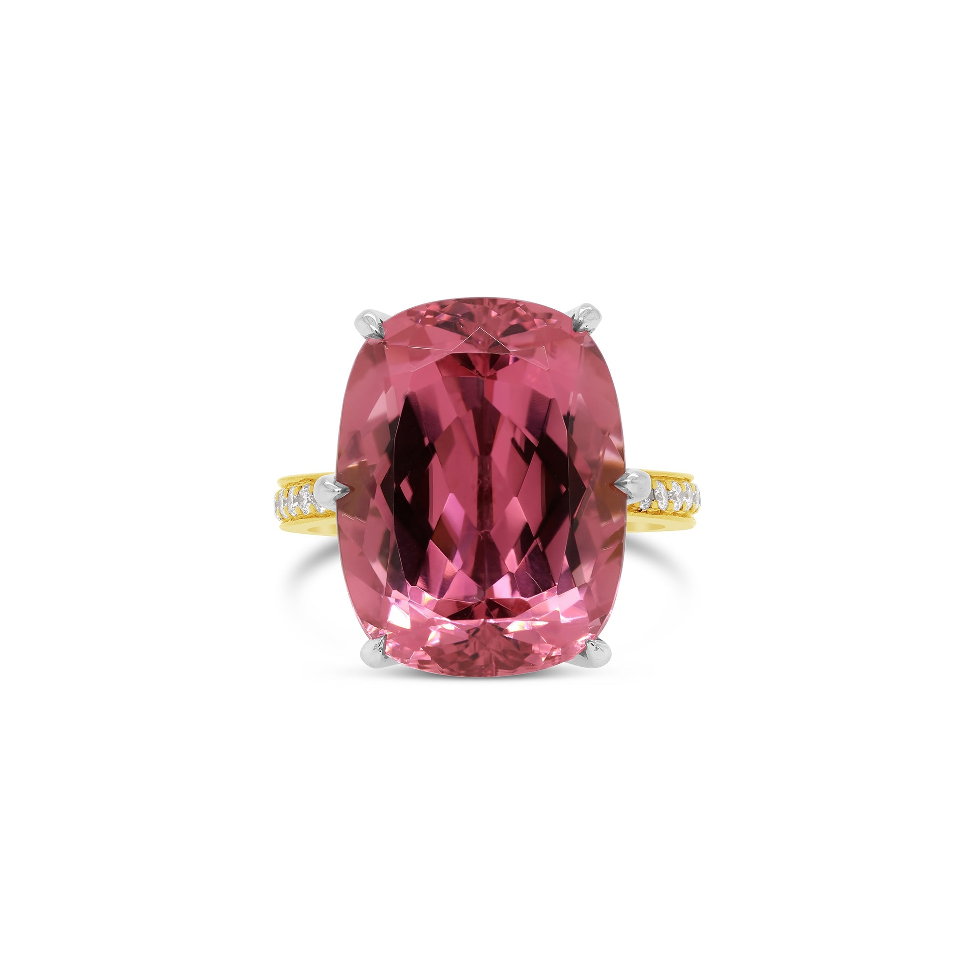 Pink Tourmaline & Diamond Cocktail Ring