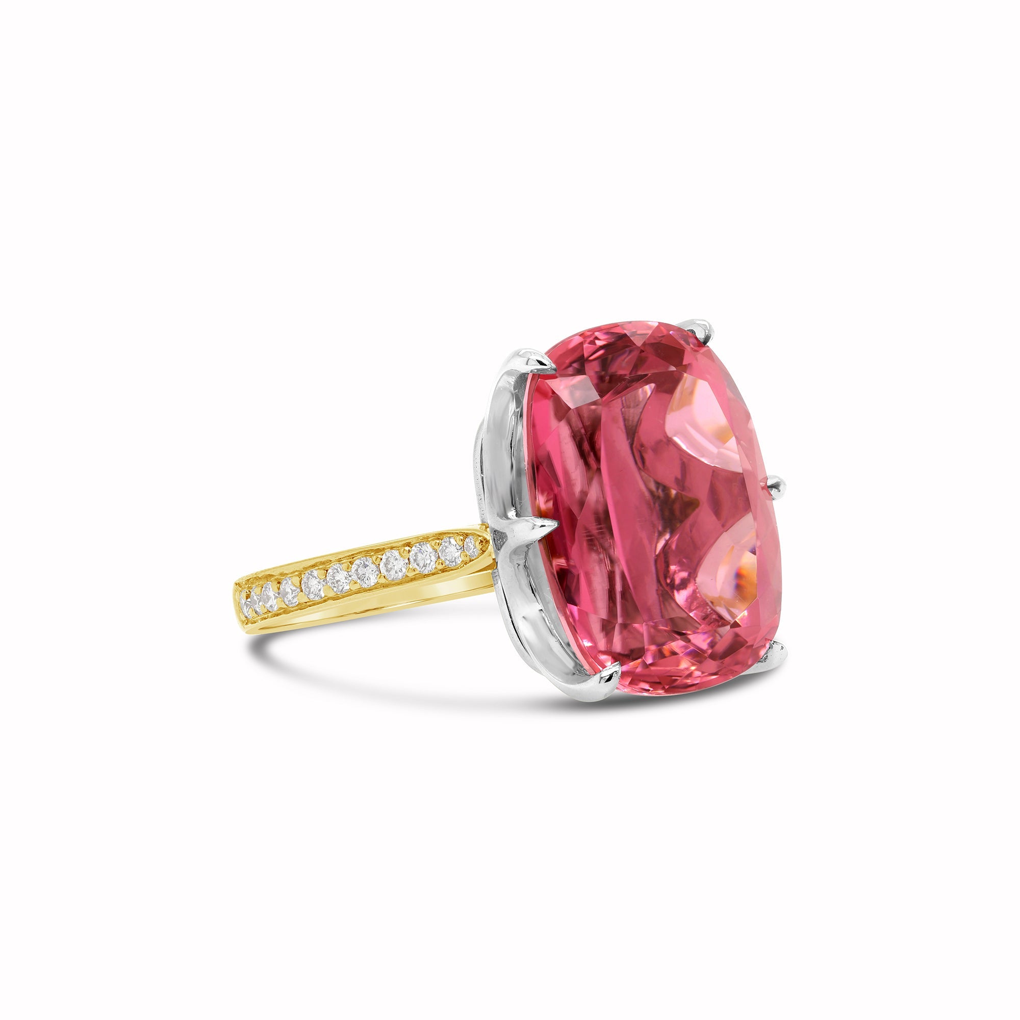 Pink Tourmaline & Diamond Cocktail Ring