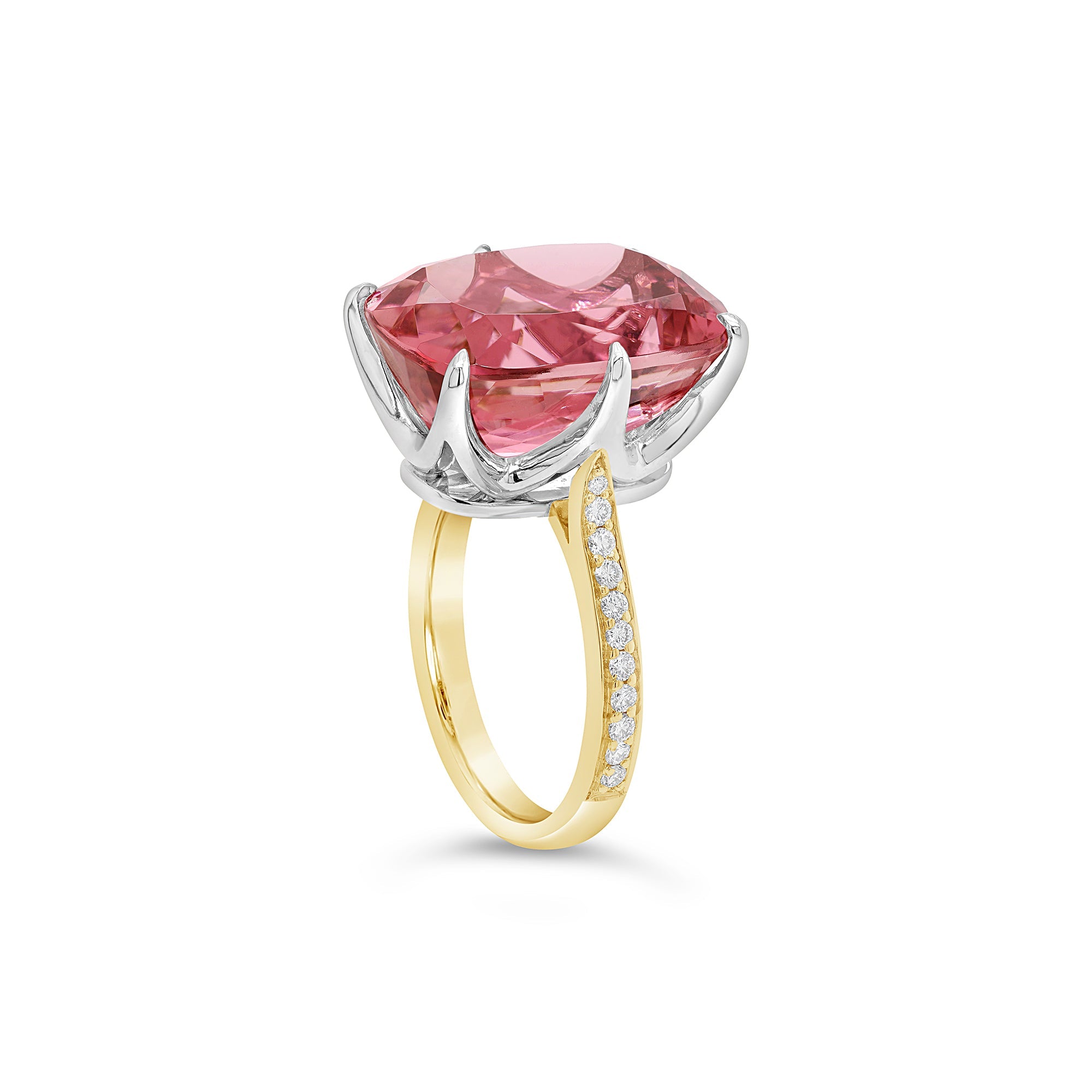   Pink Tourmaline & Diamond Cocktail Ring