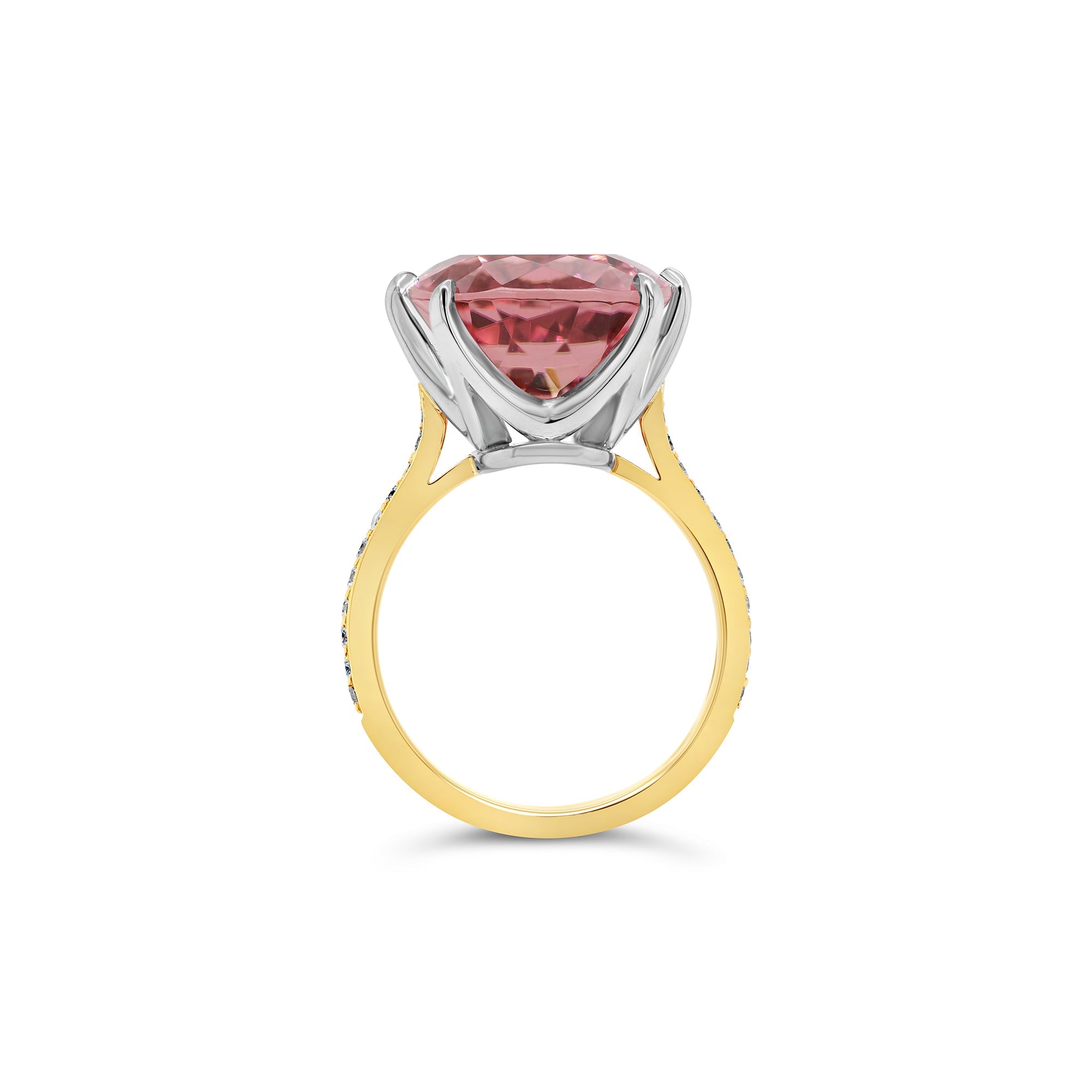 Pink Tourmaline & Diamond Cocktail Ring