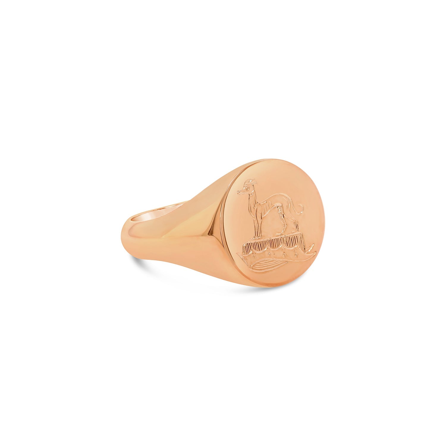 Classic Round Signet Ring rose gold